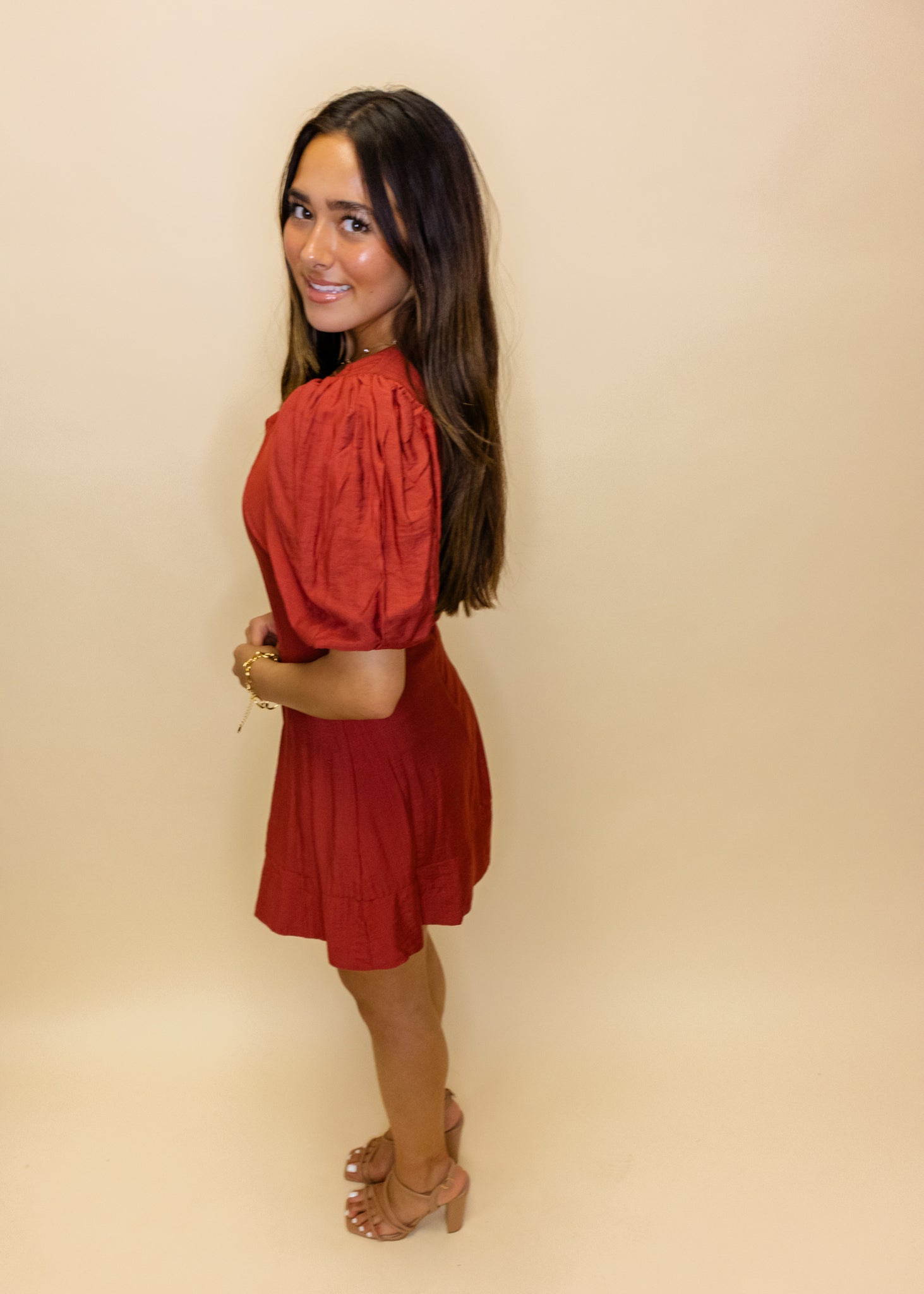 Brick Detail Seam Dress