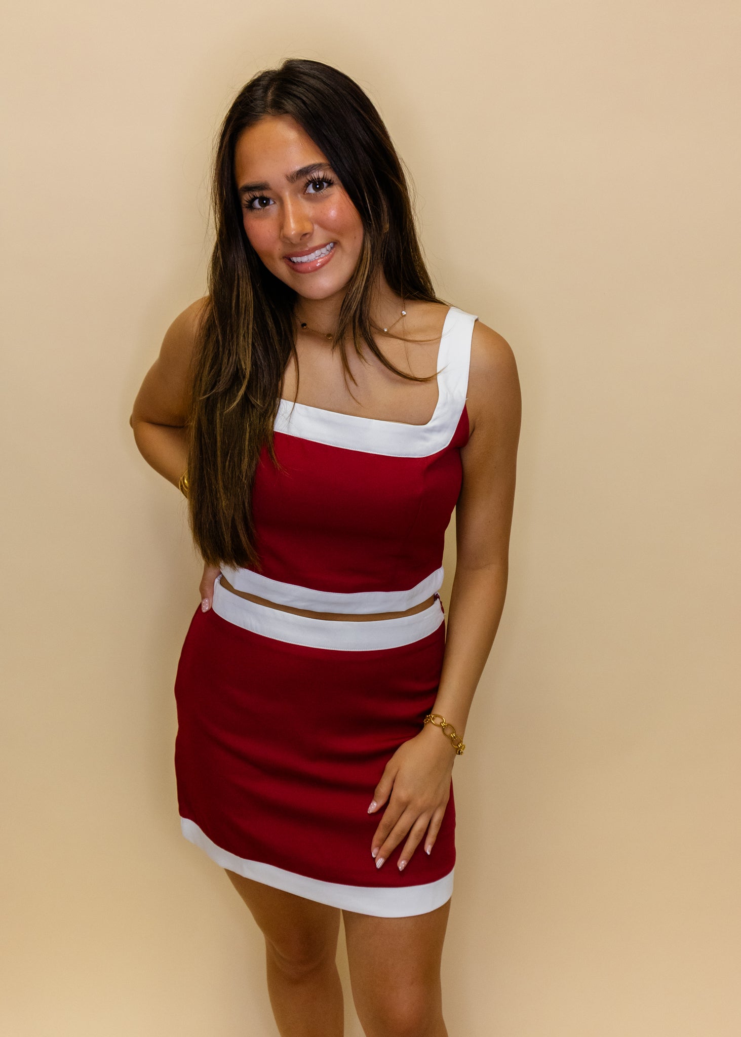 Crimson & White Border Set