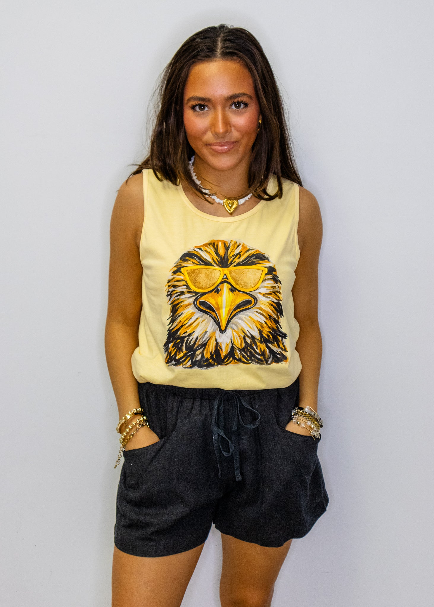 Yellow Game Day Sunglasses Eagle Tank