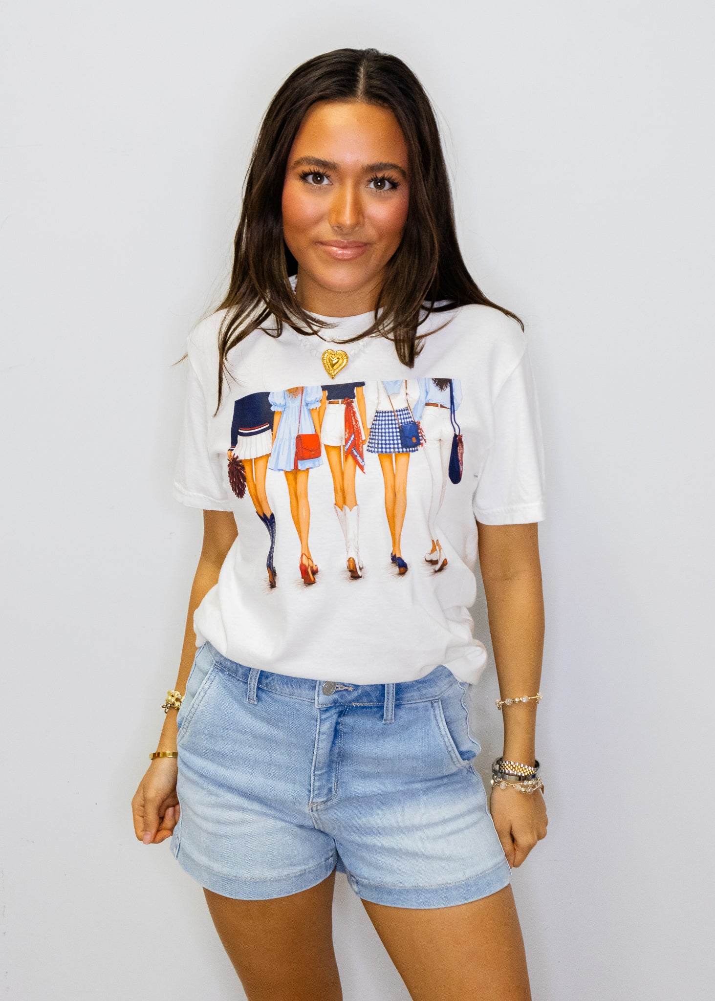Red & Blue Boots Girls Tee