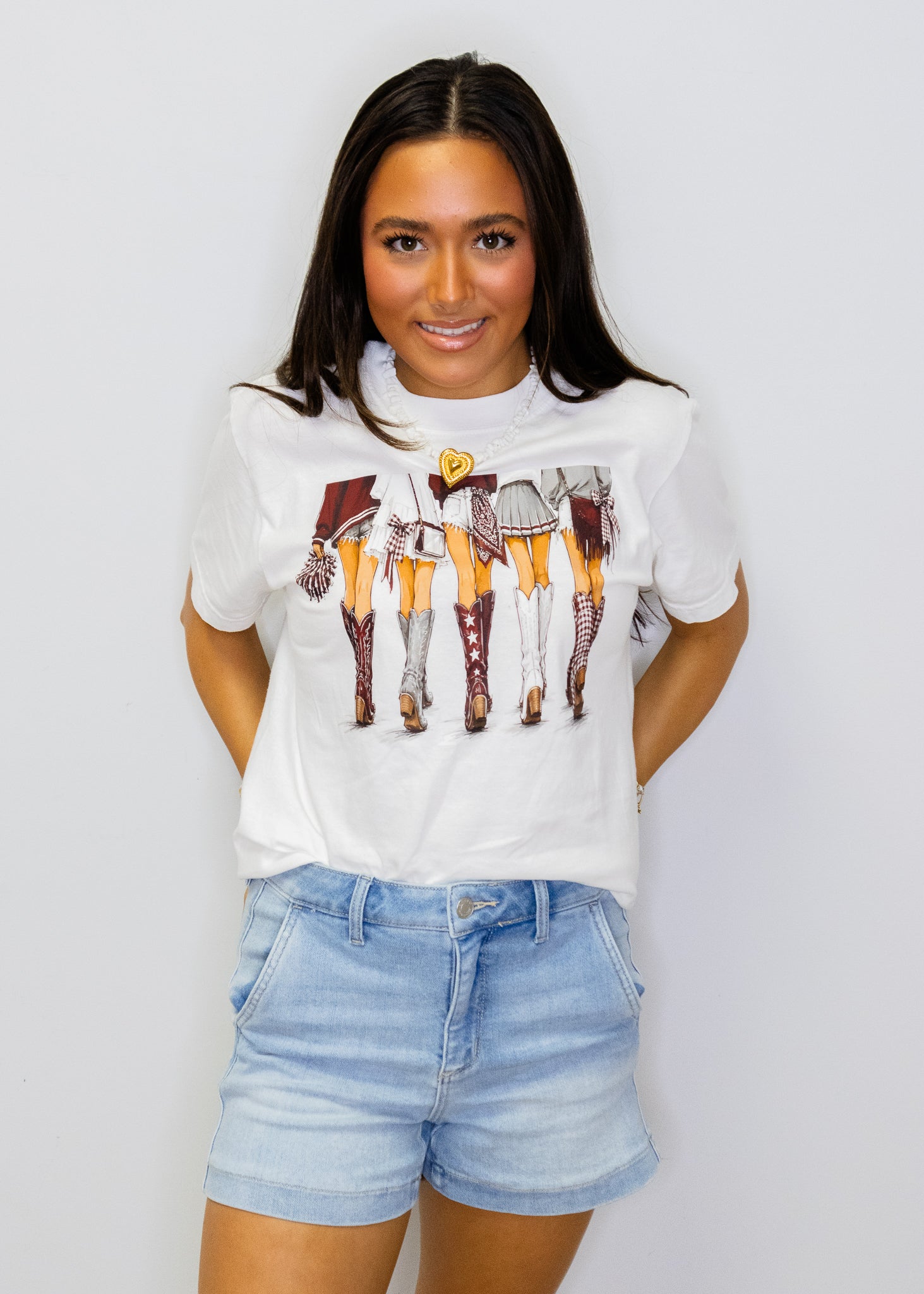 Maroon Boots Girls Tee