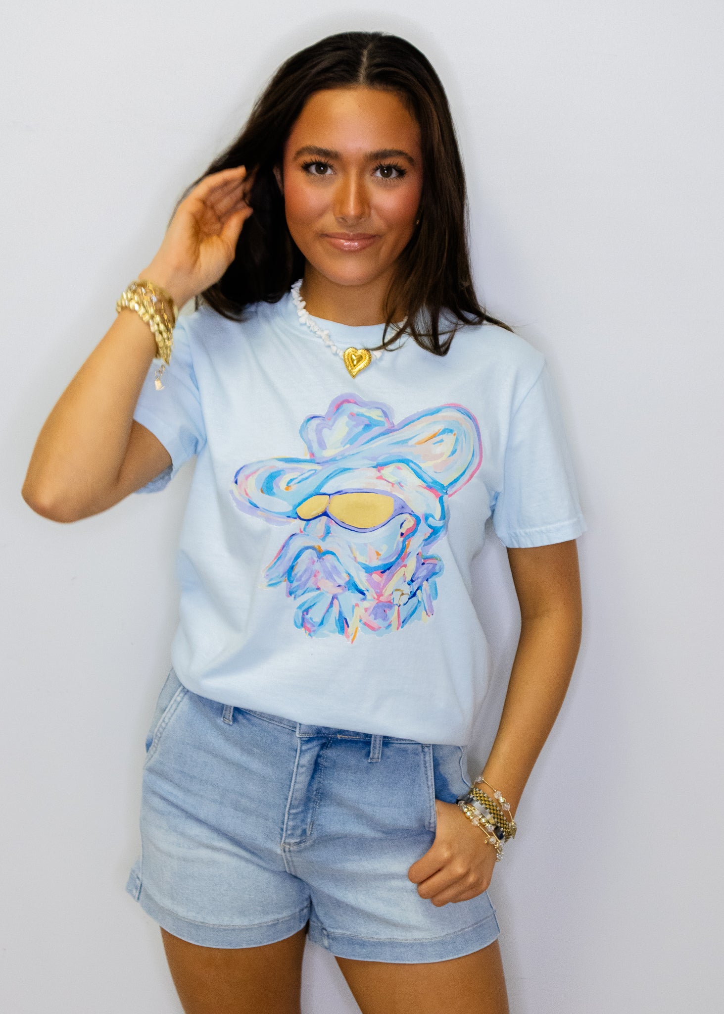 Powder Blue Game Day Sunglasses Rebel Tee