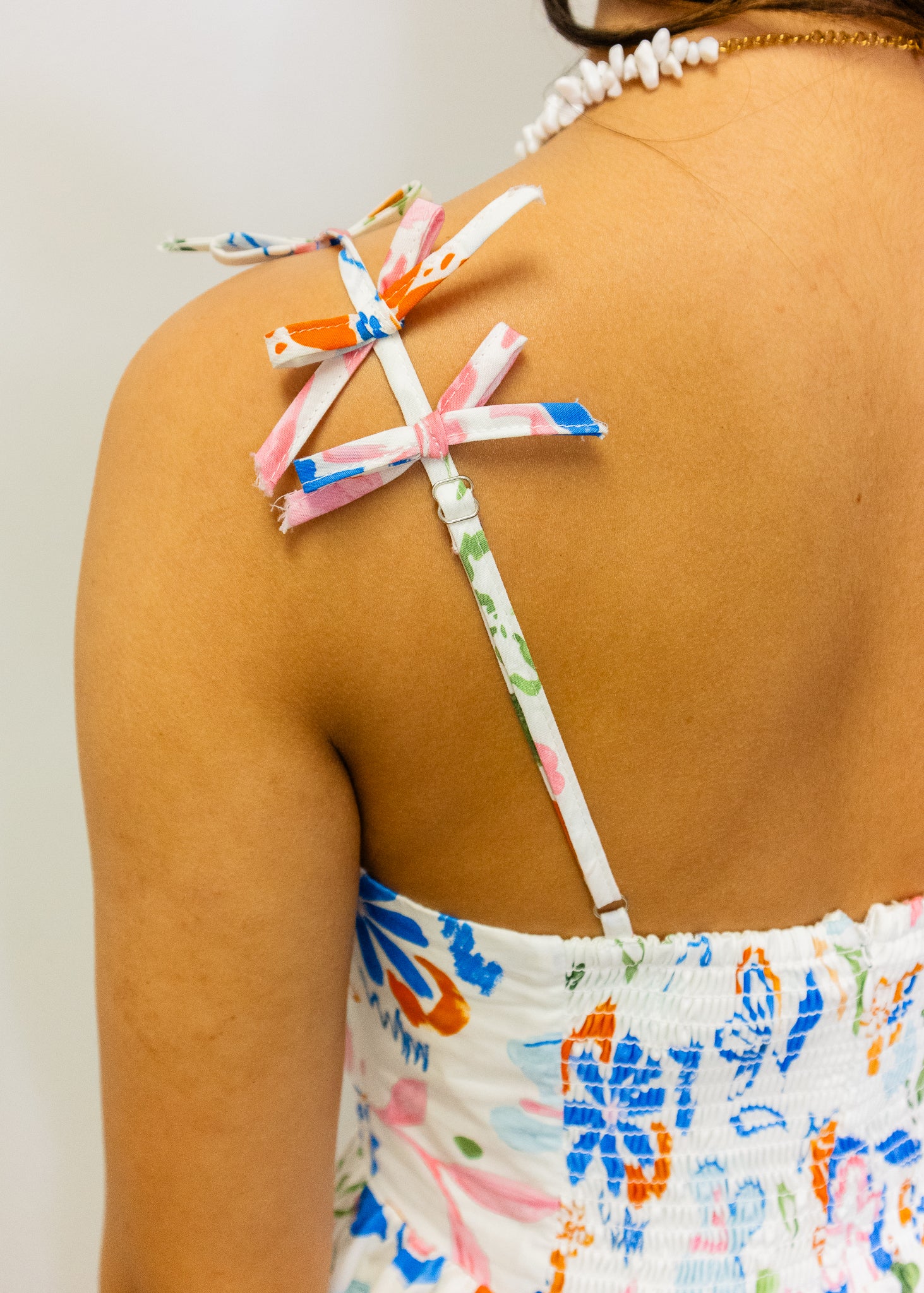 Multi Abstract Floral Midi Dress