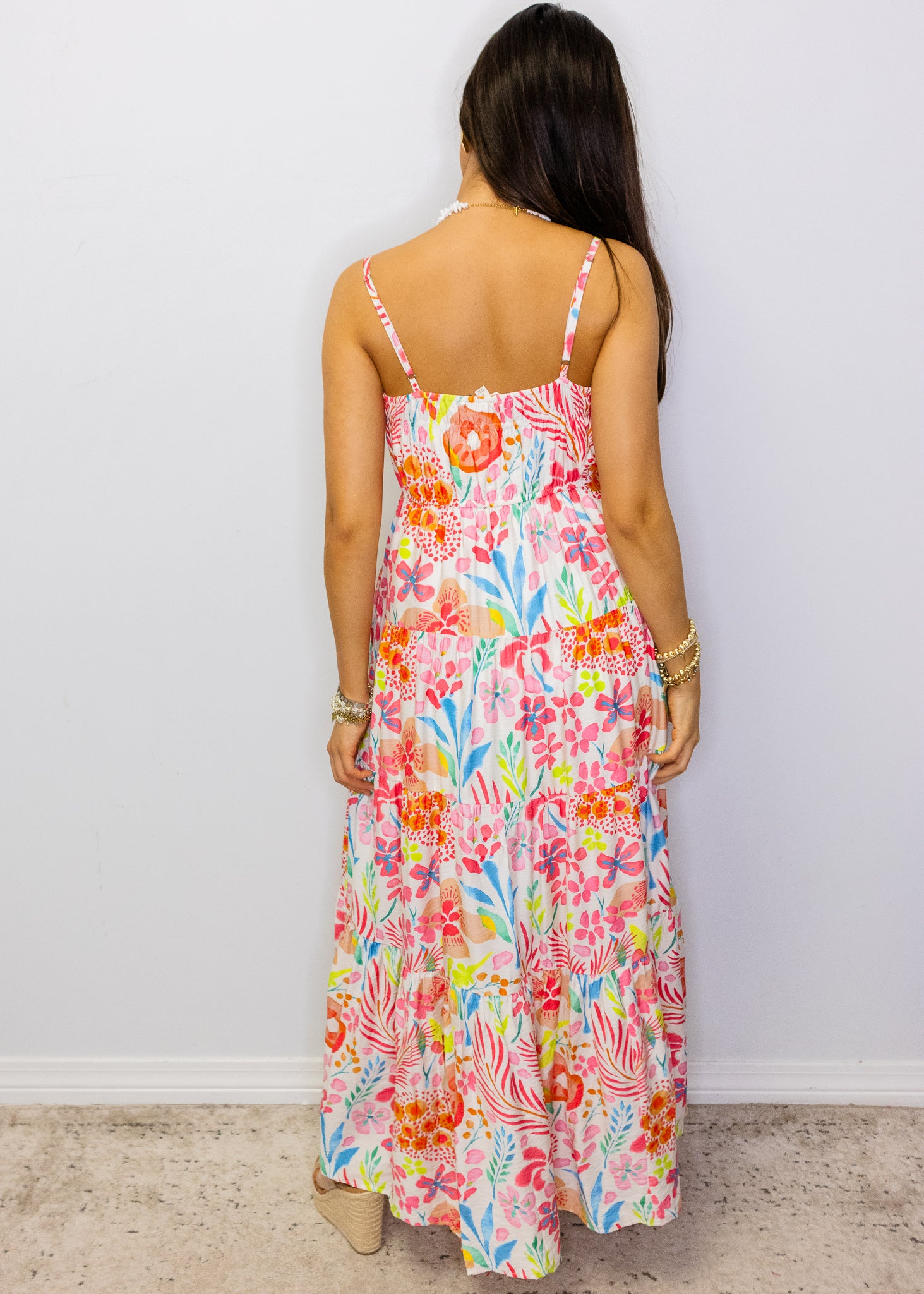 Bright Multi Tropical Maxi Dress