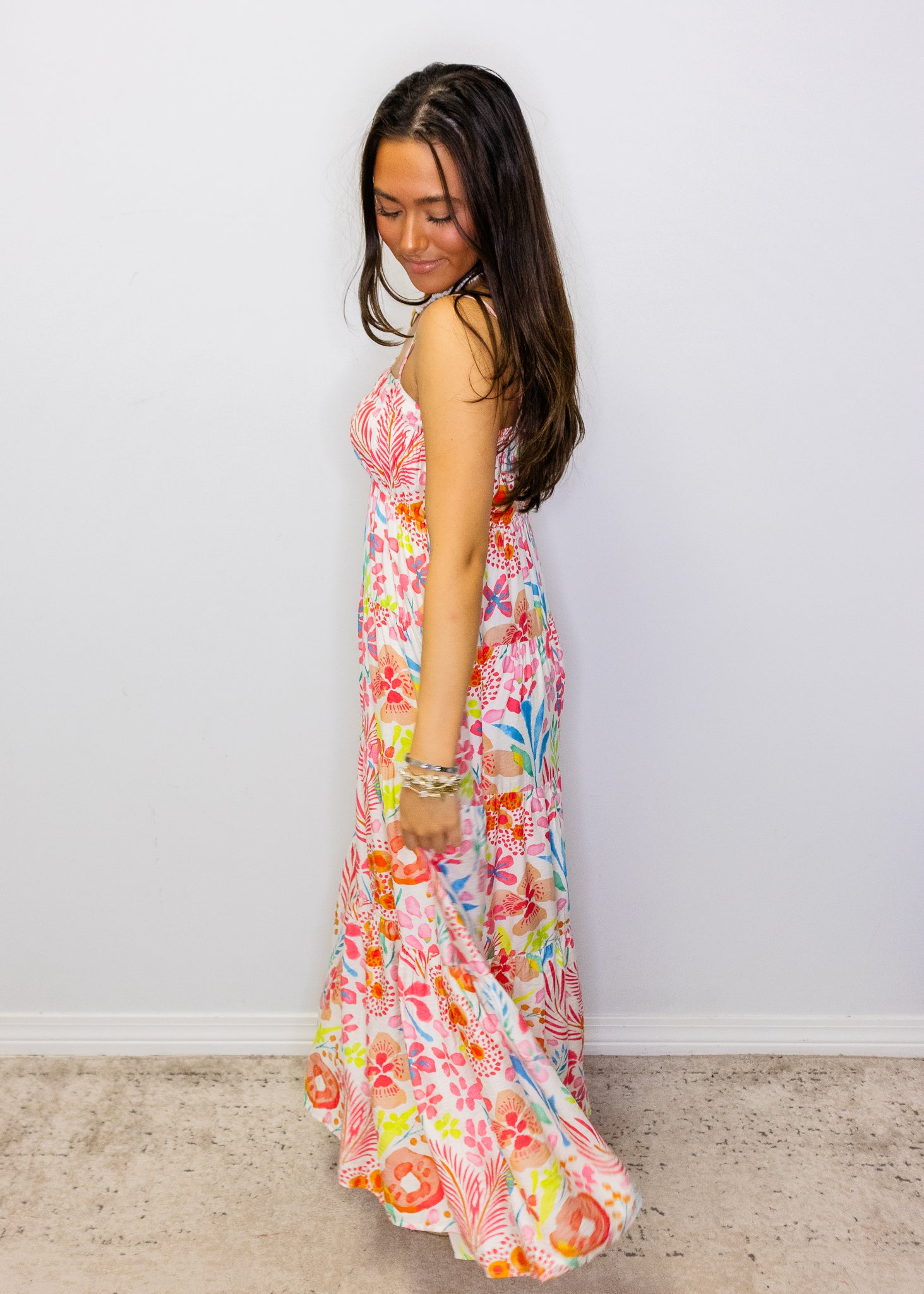 Bright Multi Tropical Maxi Dress