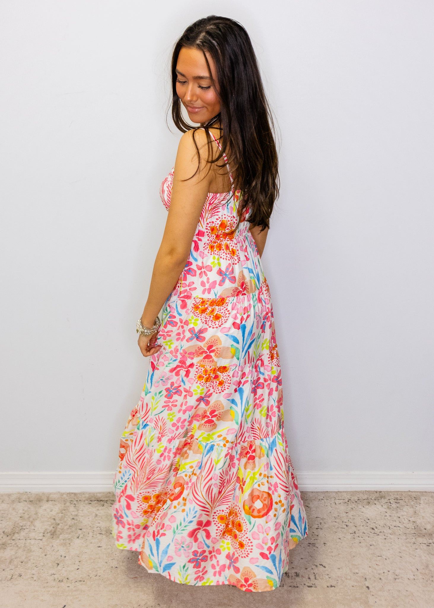 Bright Multi Tropical Maxi Dress