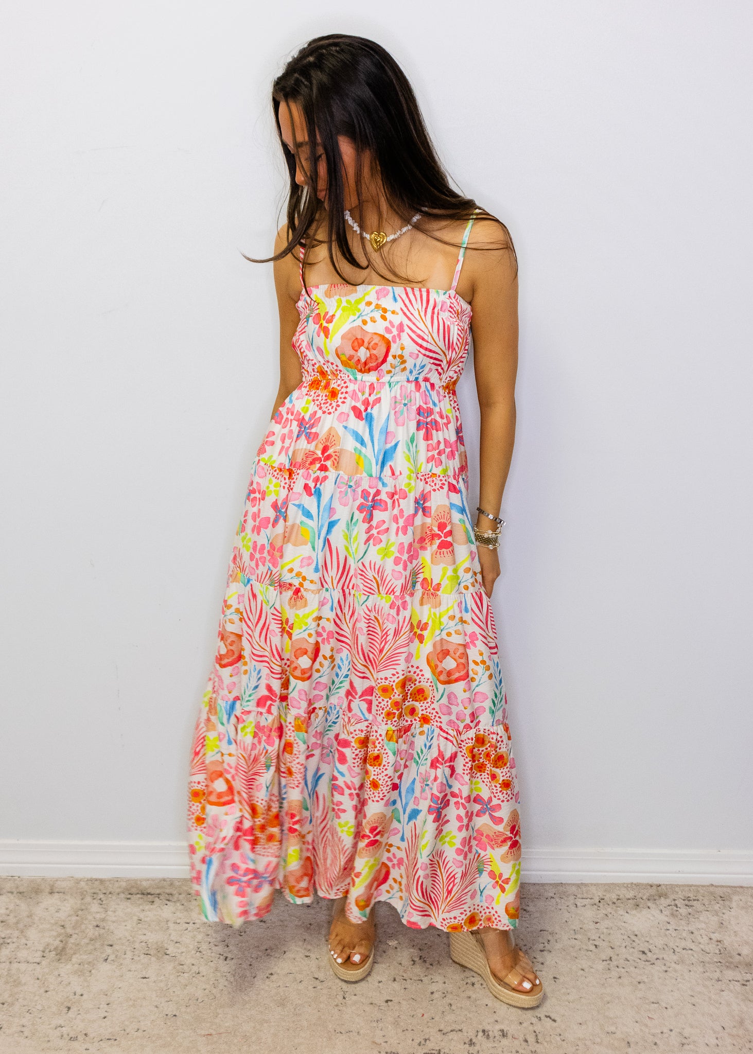 Bright Multi Tropical Maxi Dress