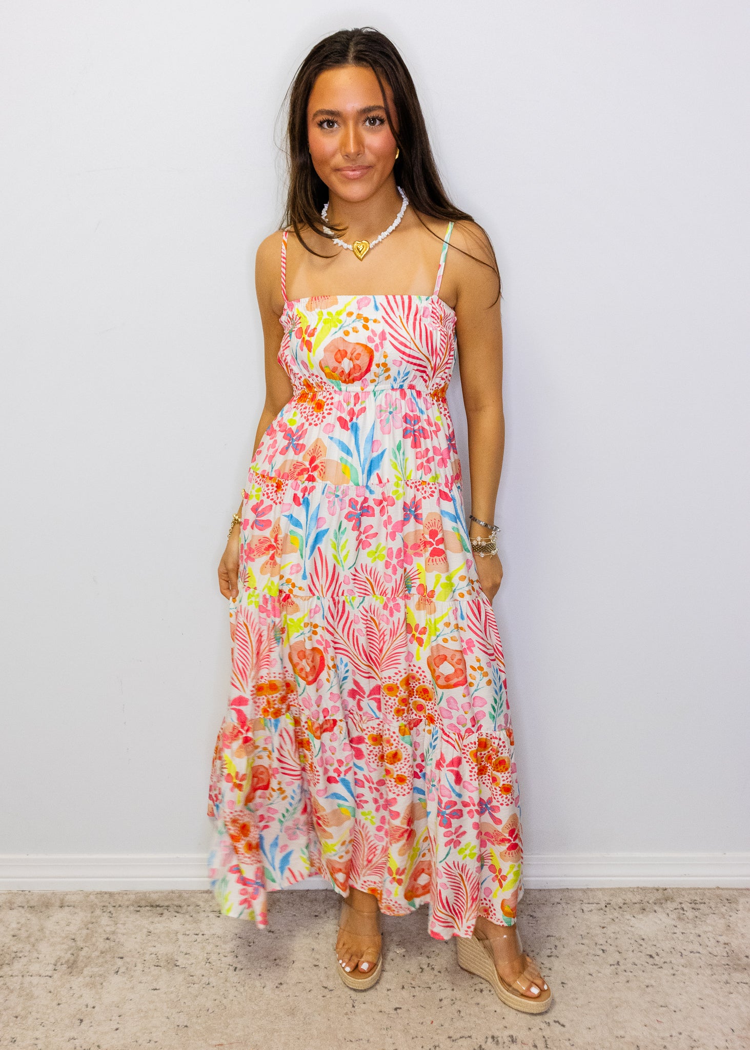 Bright Multi Tropical Maxi Dress