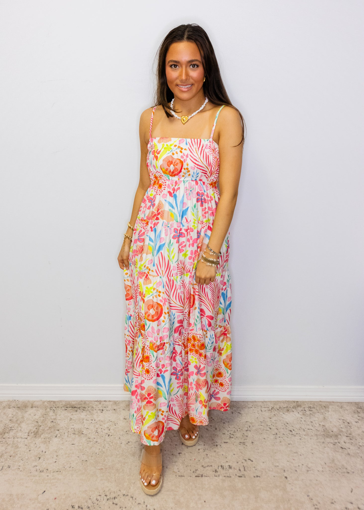 Bright Multi Tropical Maxi Dress