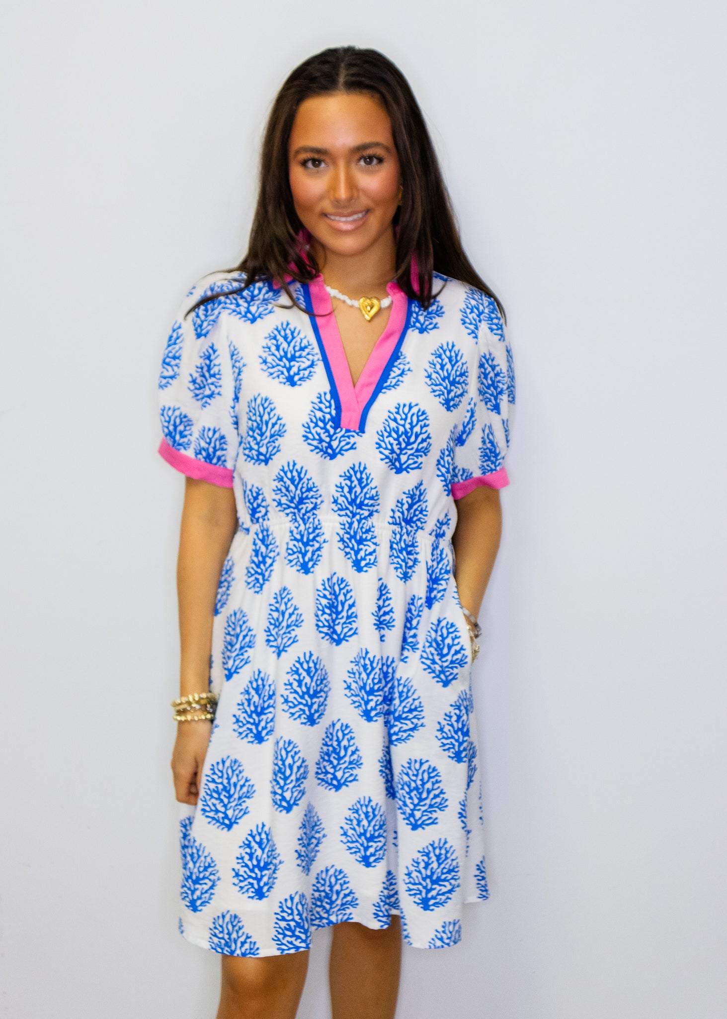Blue & Pink Coral Reef Dress