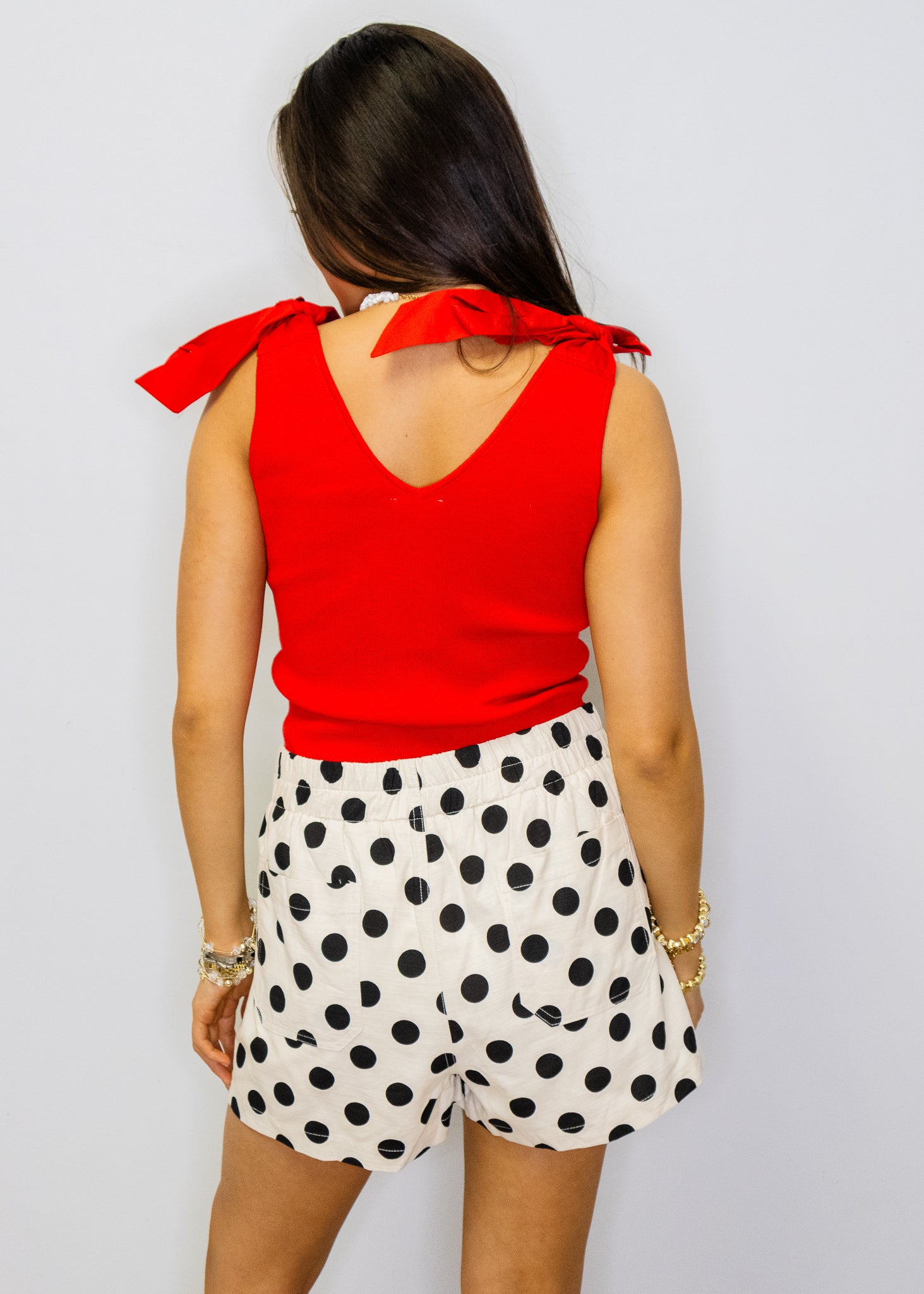 Red Bow Tie Tank Top