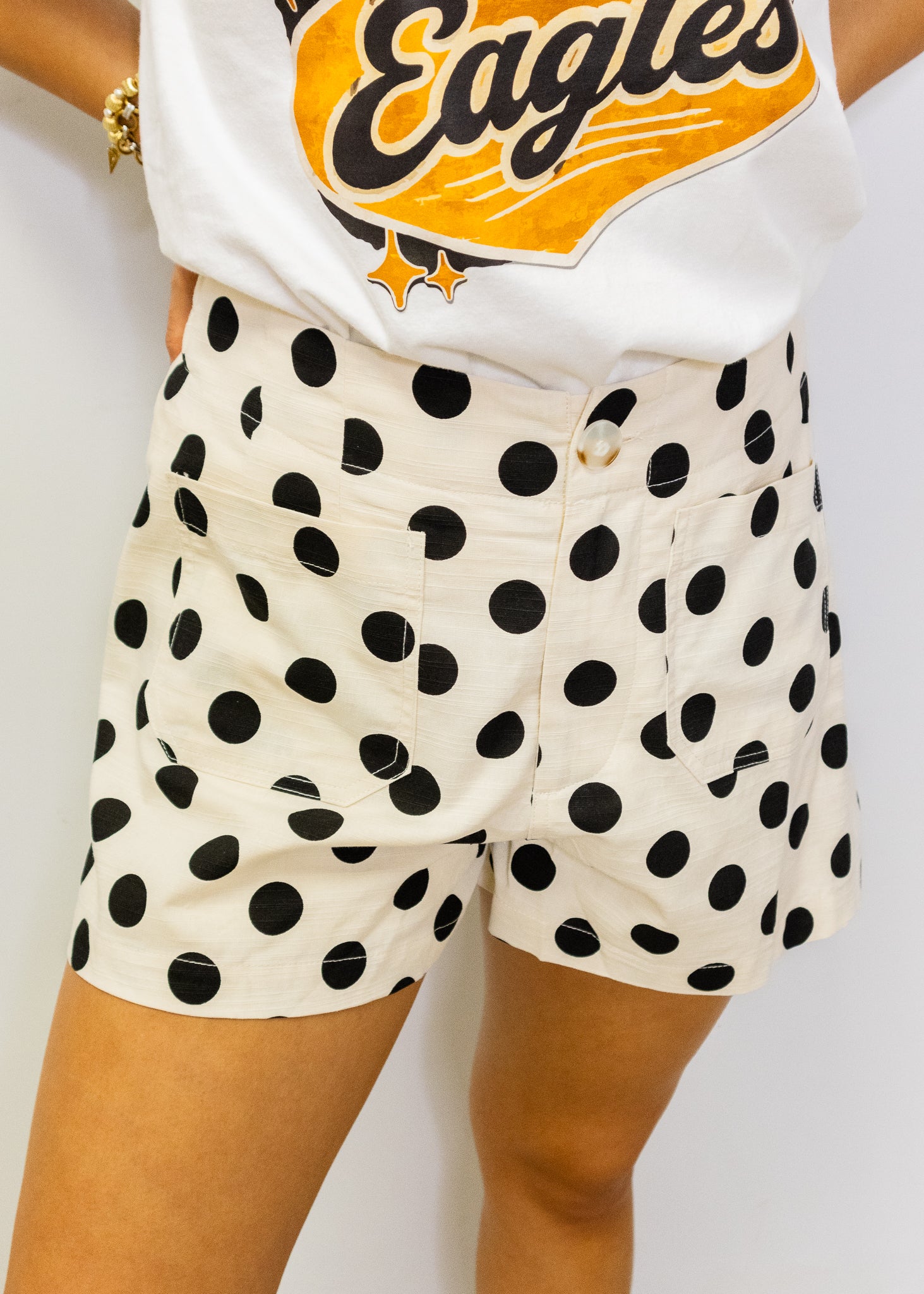 Black & White Polka Dot Shorts