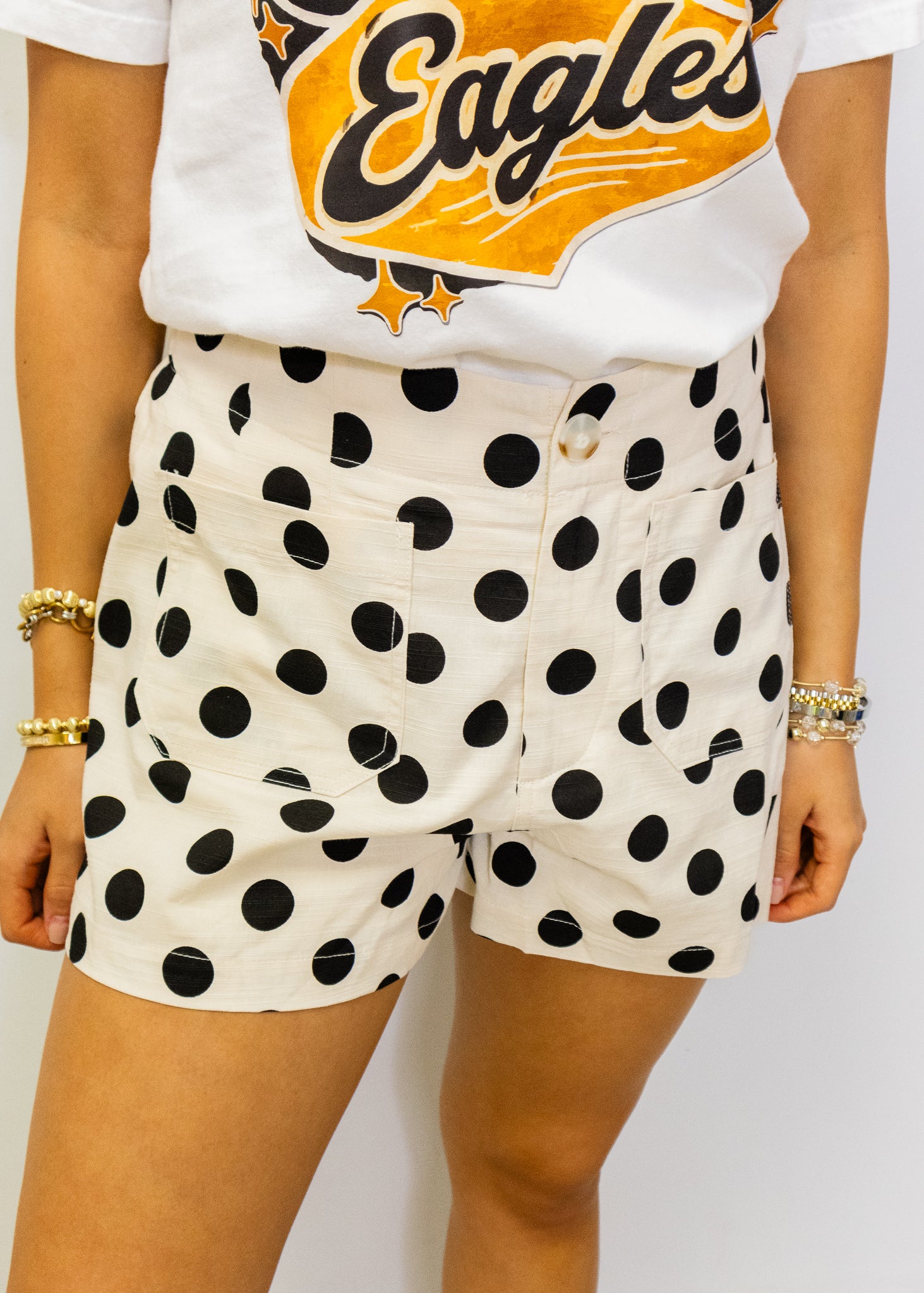 Black & White Polka Dot Shorts