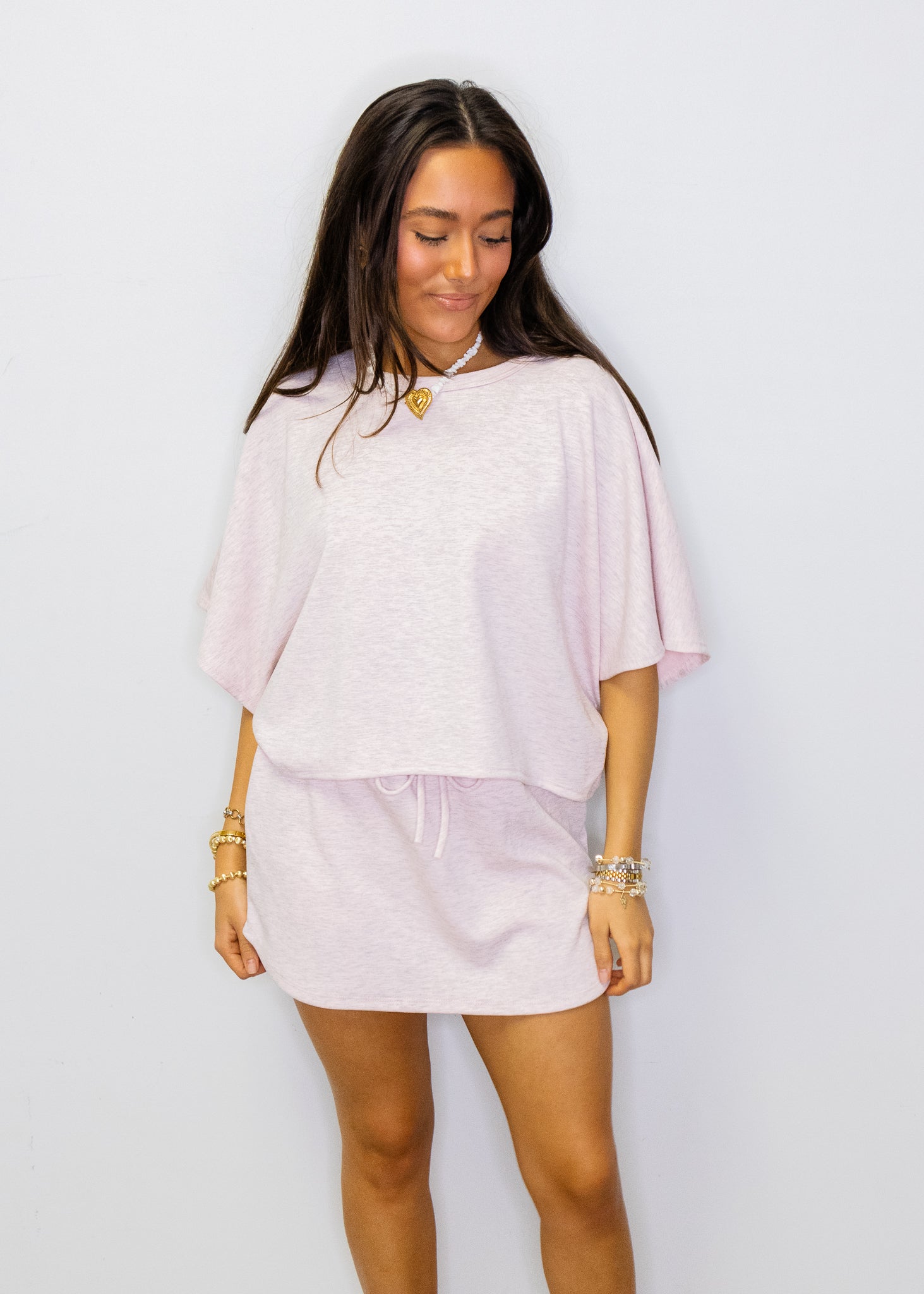 Heathered Pink Super Soft Skort