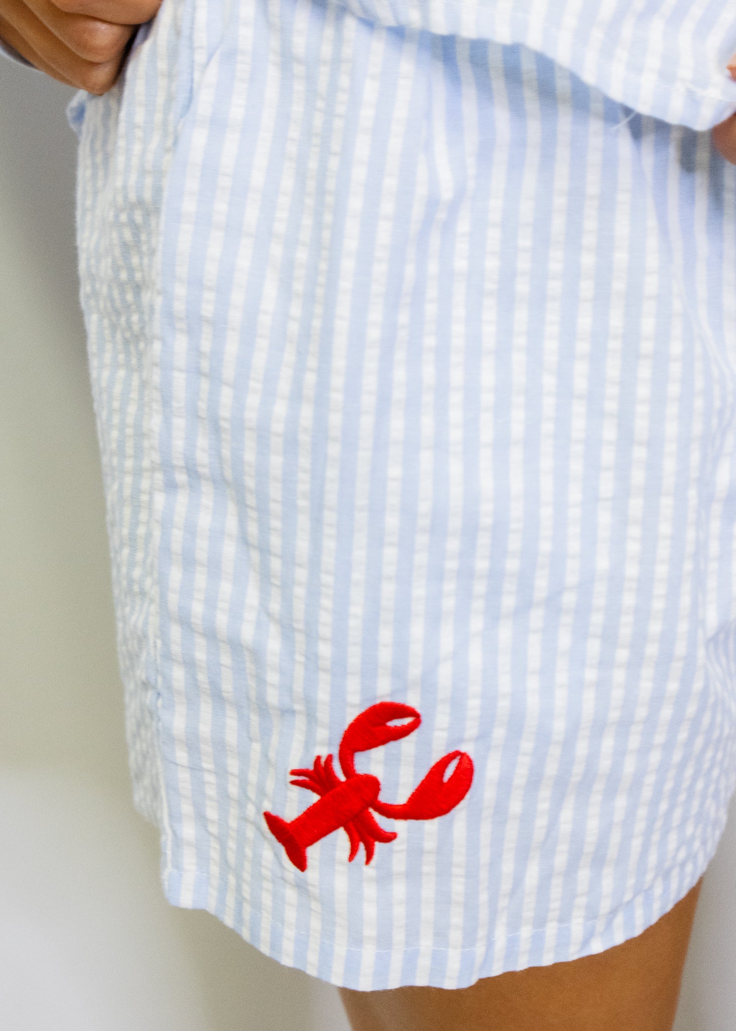 Blue Stripe Crawfish Shorts