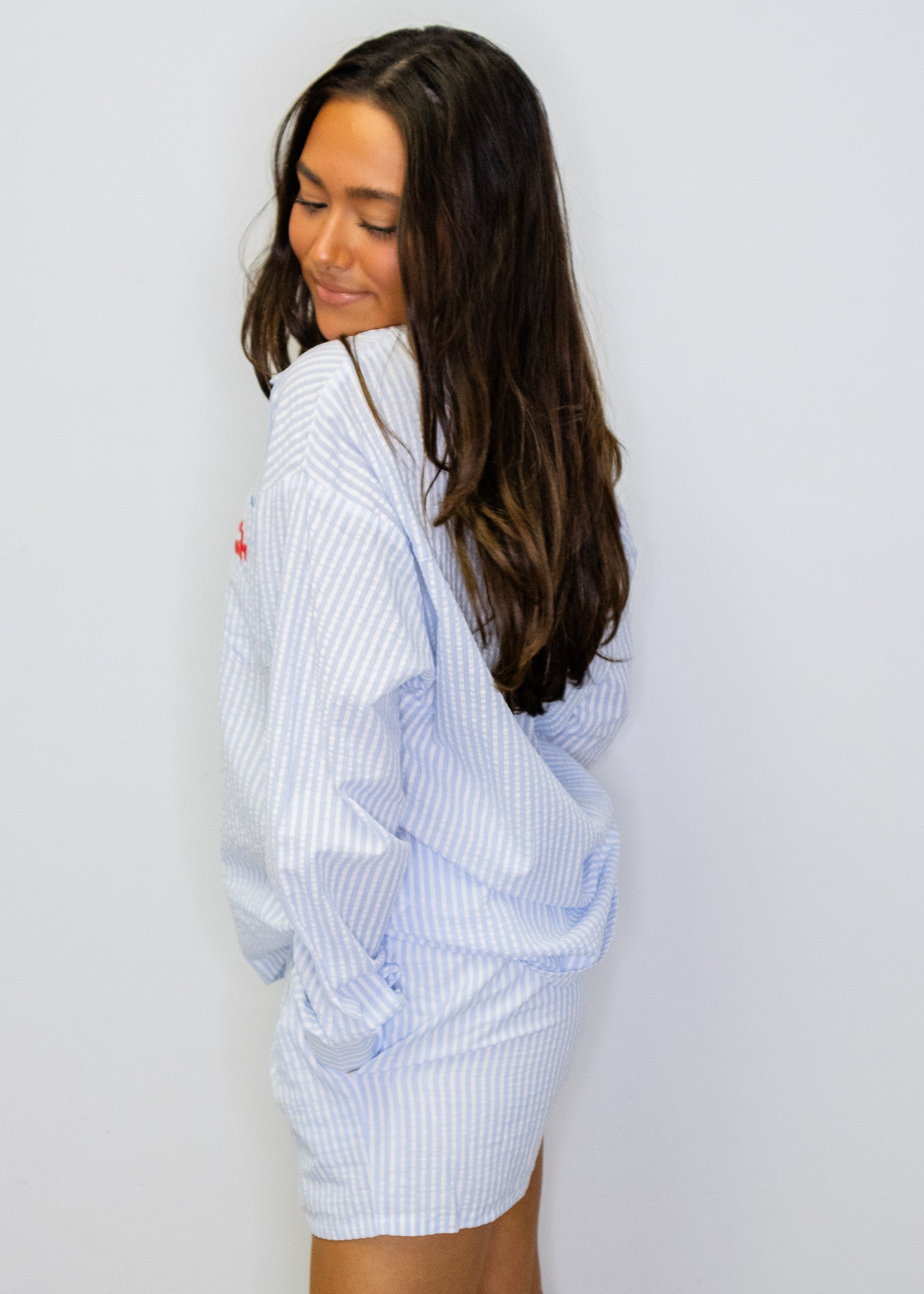 Blue Stripe Crawfish Shorts