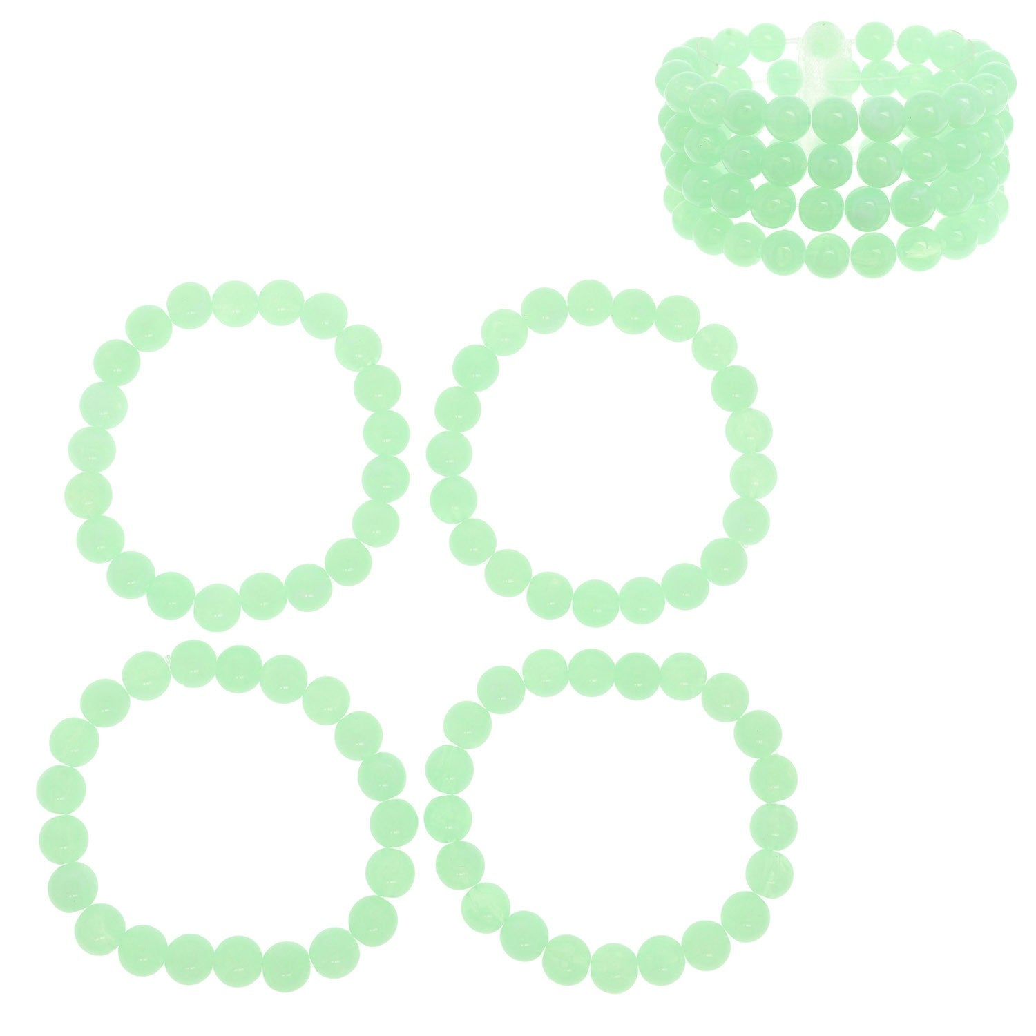Marbled Pearl Bead Stretch Bracelet Set