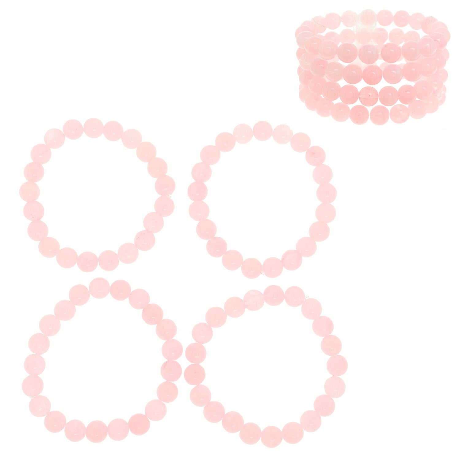 Marbled Pearl Bead Stretch Bracelet Set