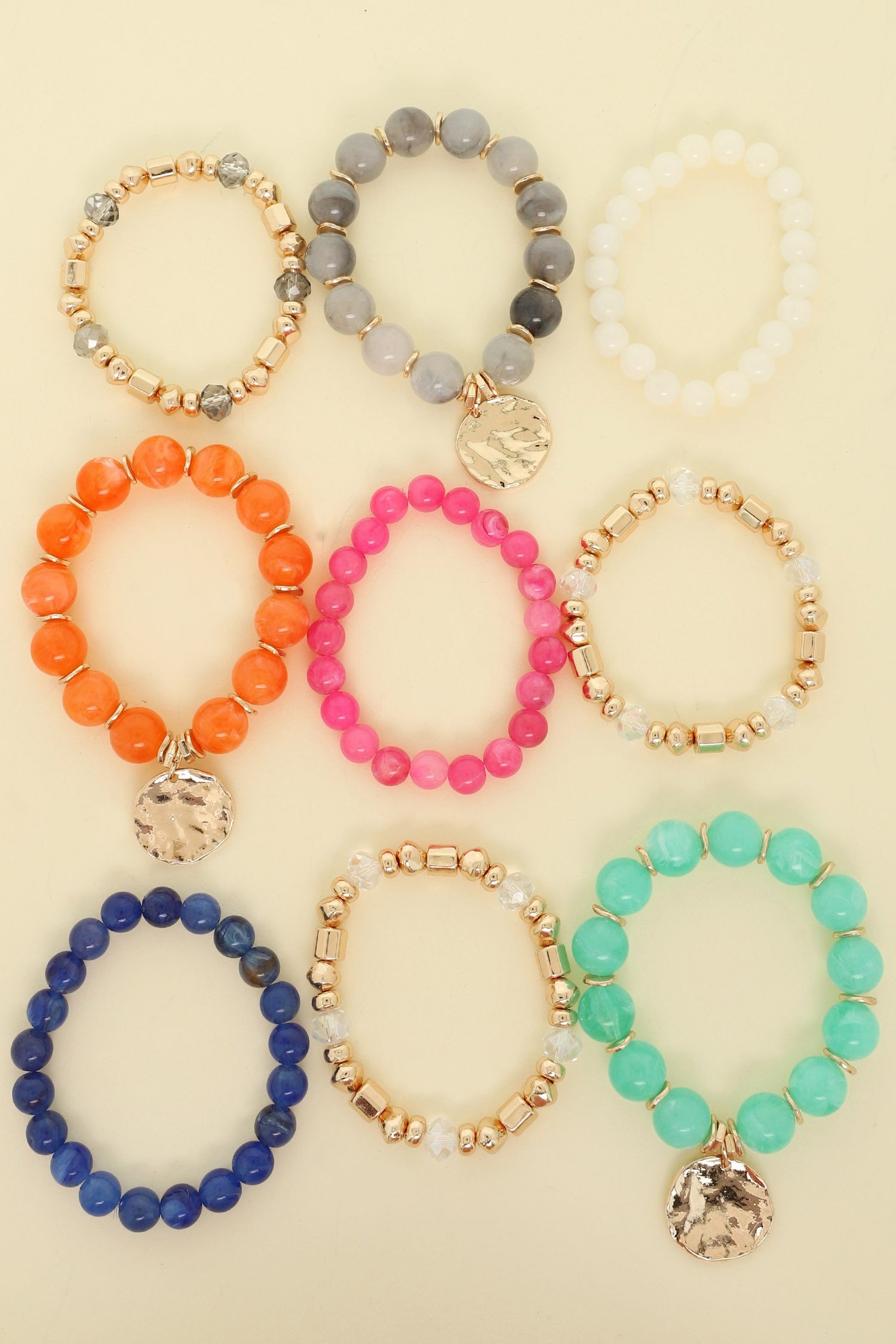 Mixed Bead Stretch Bracelet Set