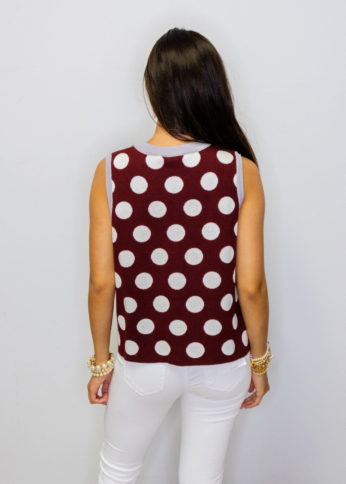 Licensed Miss State Polka Dot Helmet Knit Tank