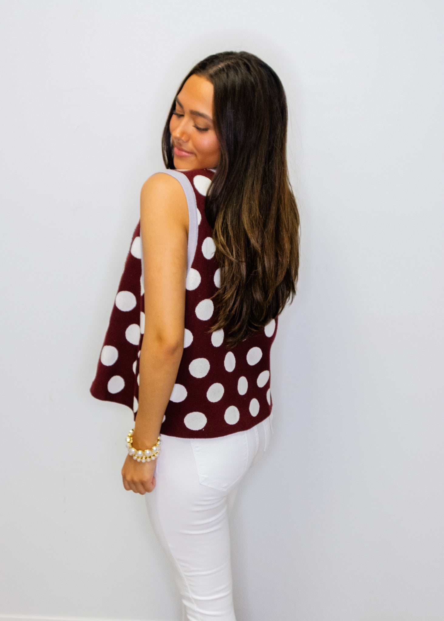 Licensed Miss State Polka Dot Helmet Knit Tank