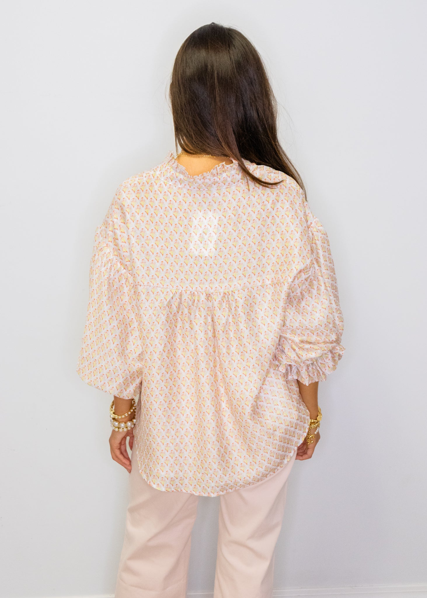 Cream Multi Floral Print Blouse