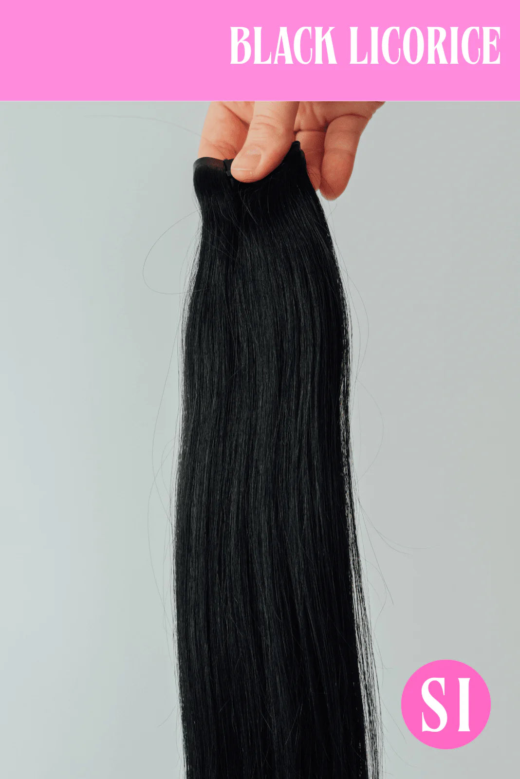 Black Licorice Hair Extensions 16"