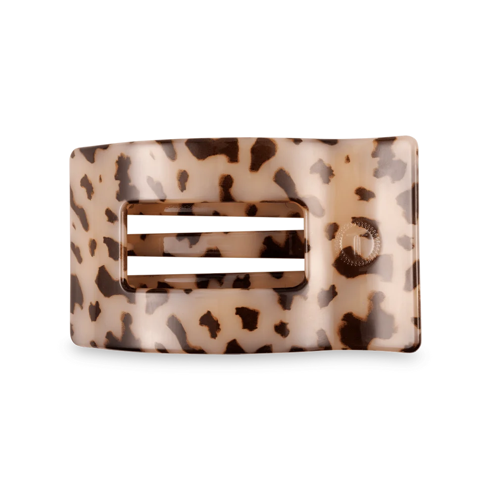 Blonde Tortoise Medium Flat Rectangle Hair Clip