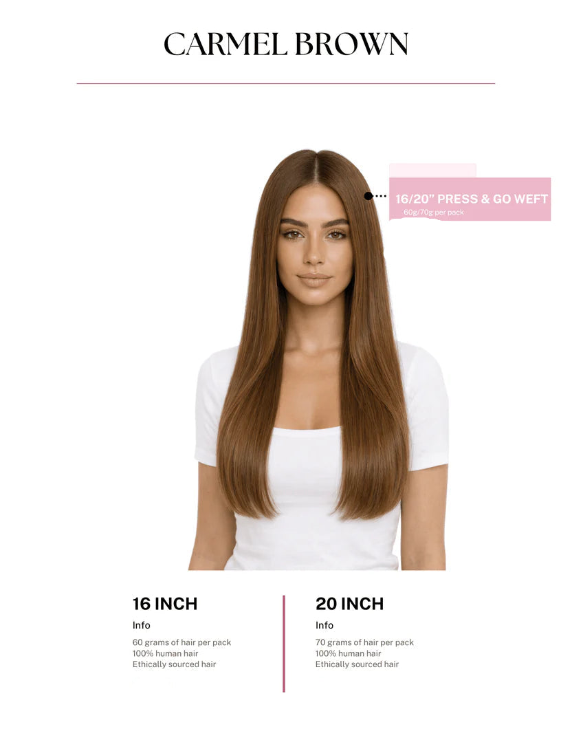 Carmel Brown Hair Extensions 16"