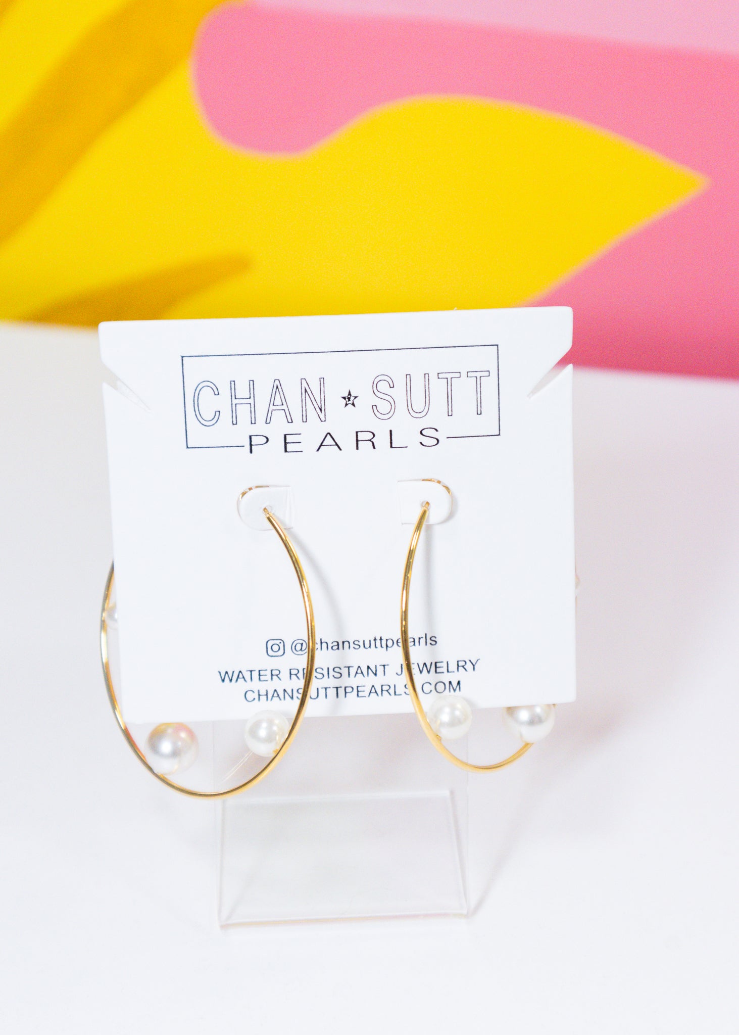 The Large Pearl Hoop Earrings