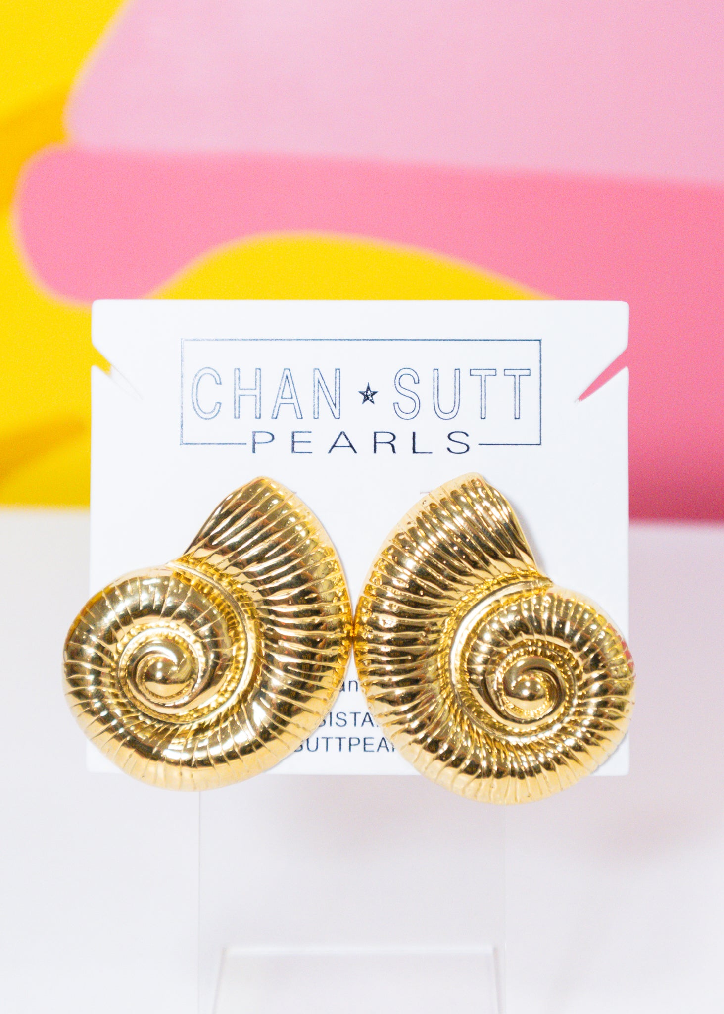 The Large Gold Shell Earrings