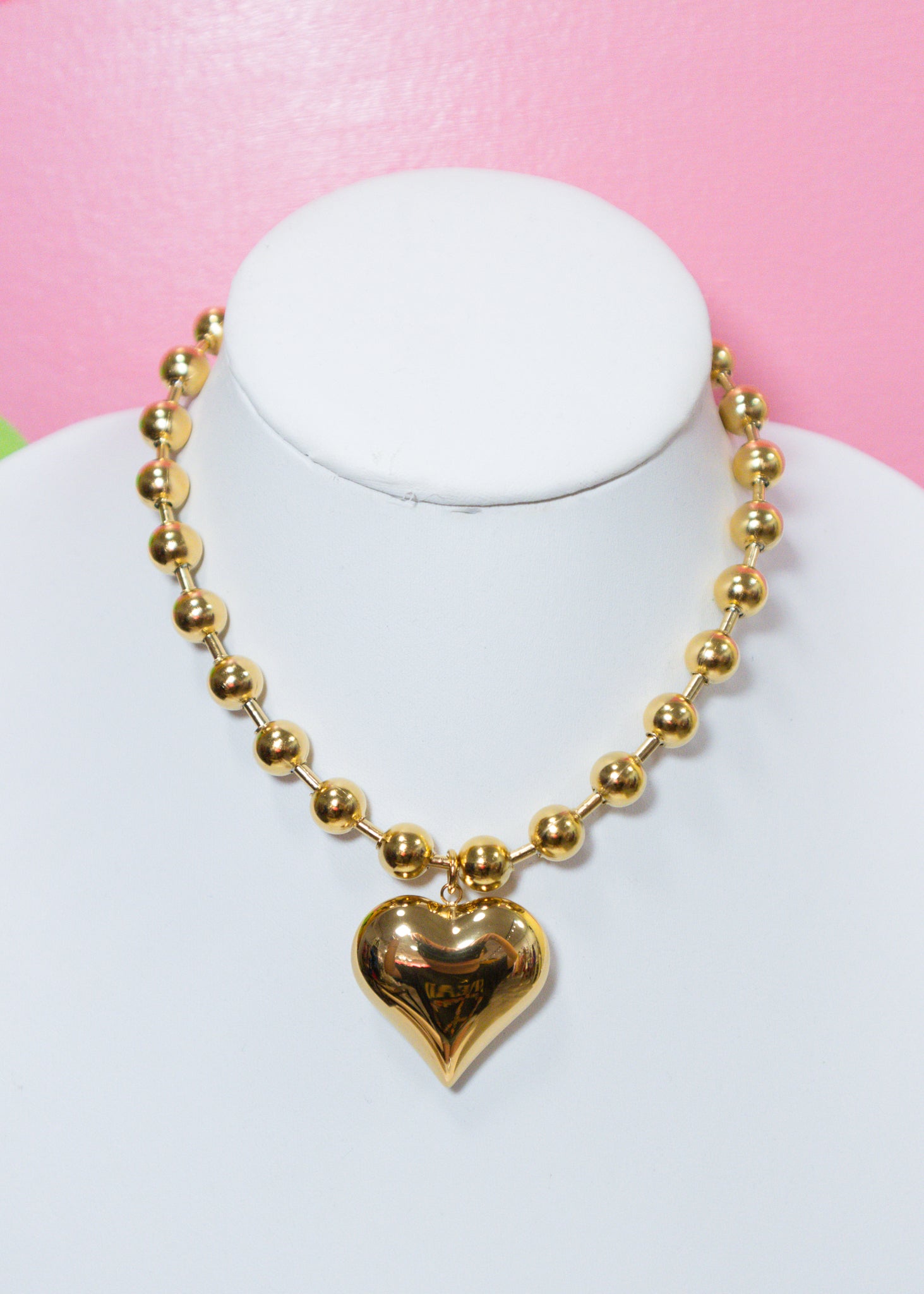 The Gold Chunky Heart Necklace