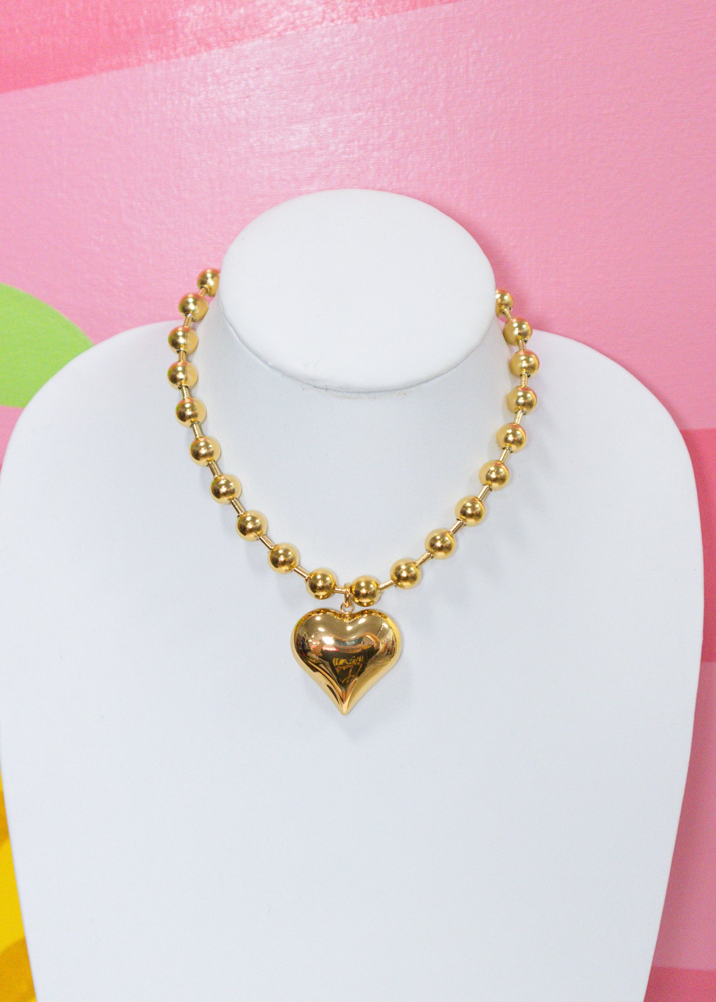 The Gold Chunky Heart Necklace