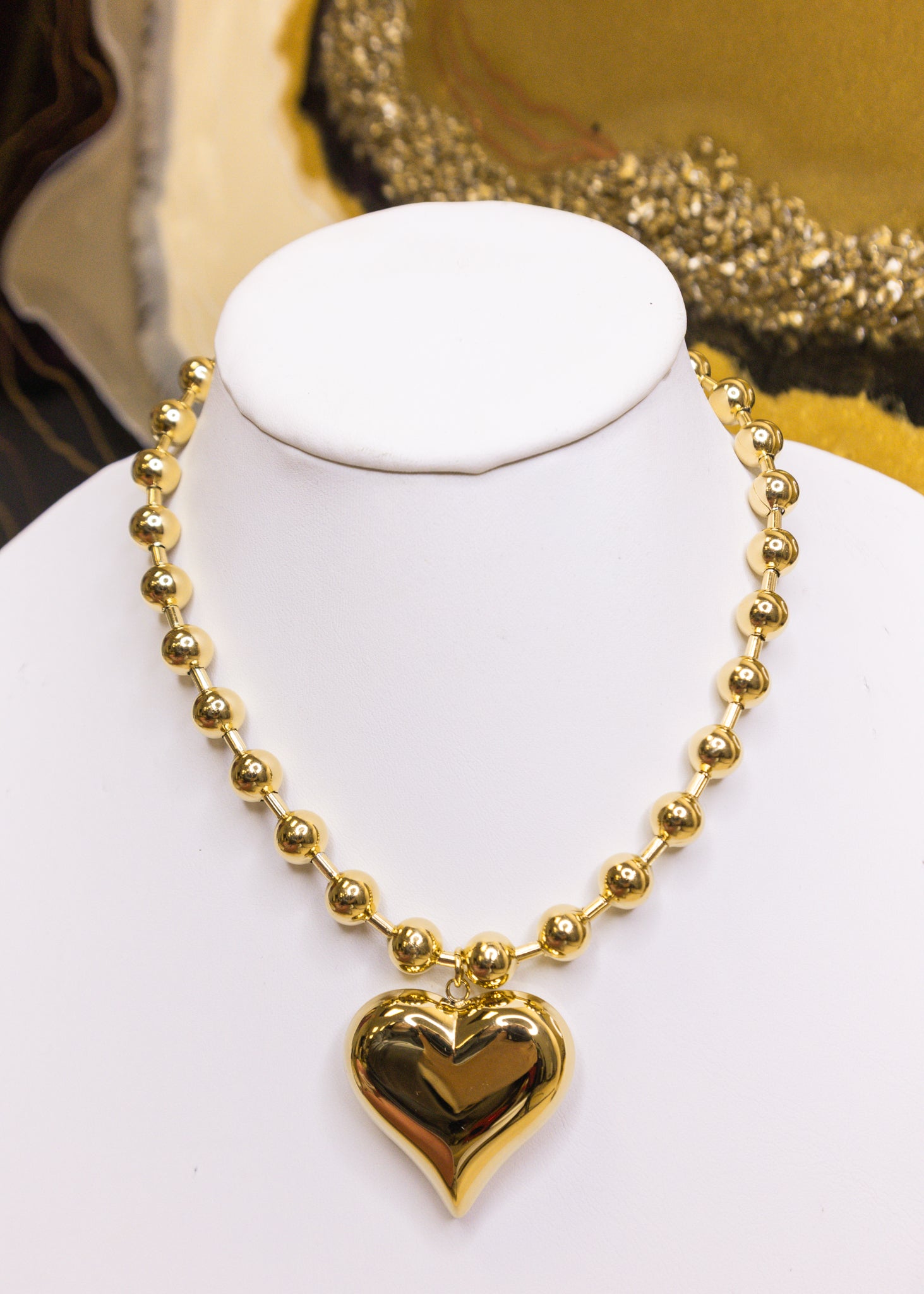 The Gold Chunky Heart Necklace