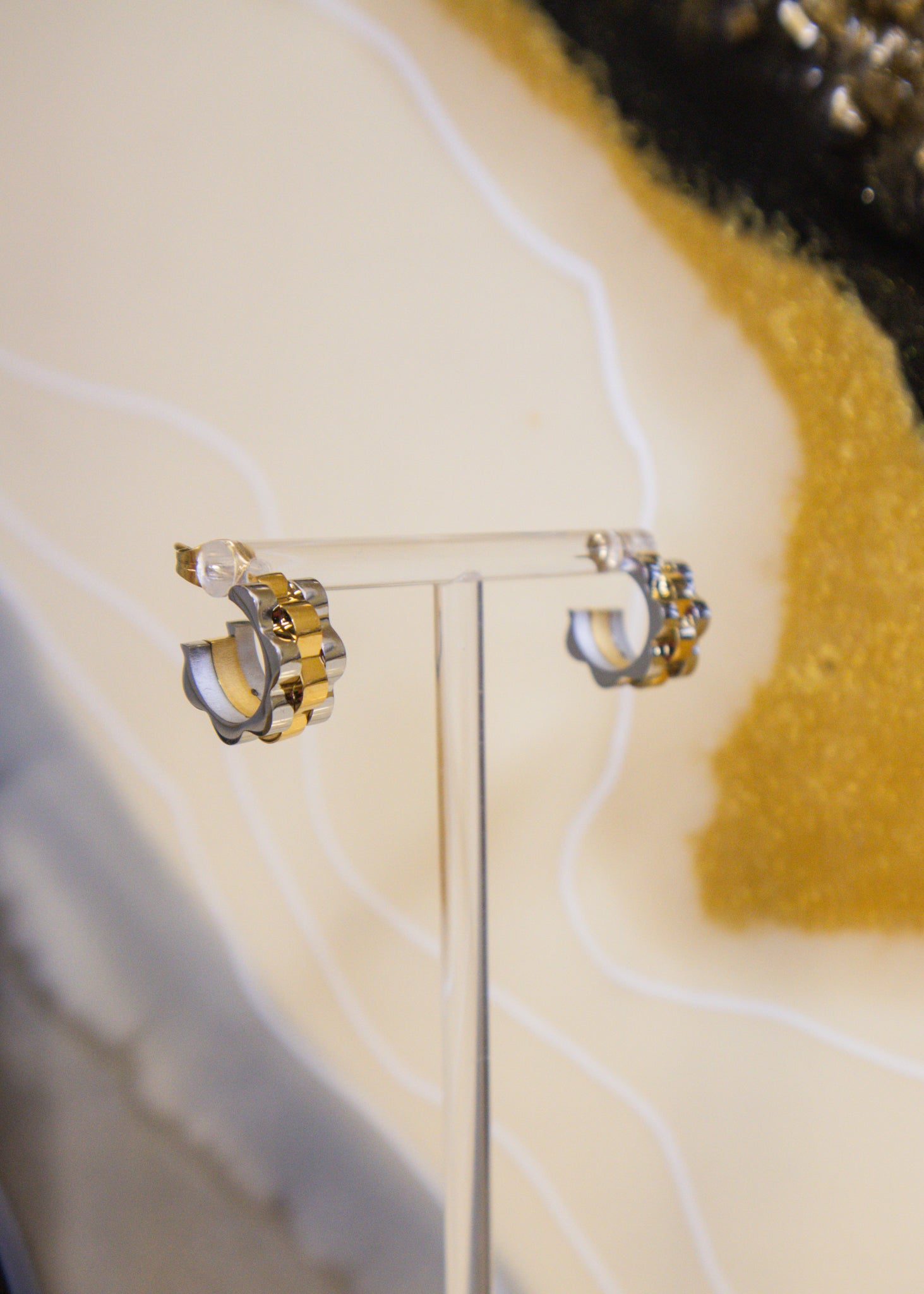 The Small Two Toned Rolly Hoops