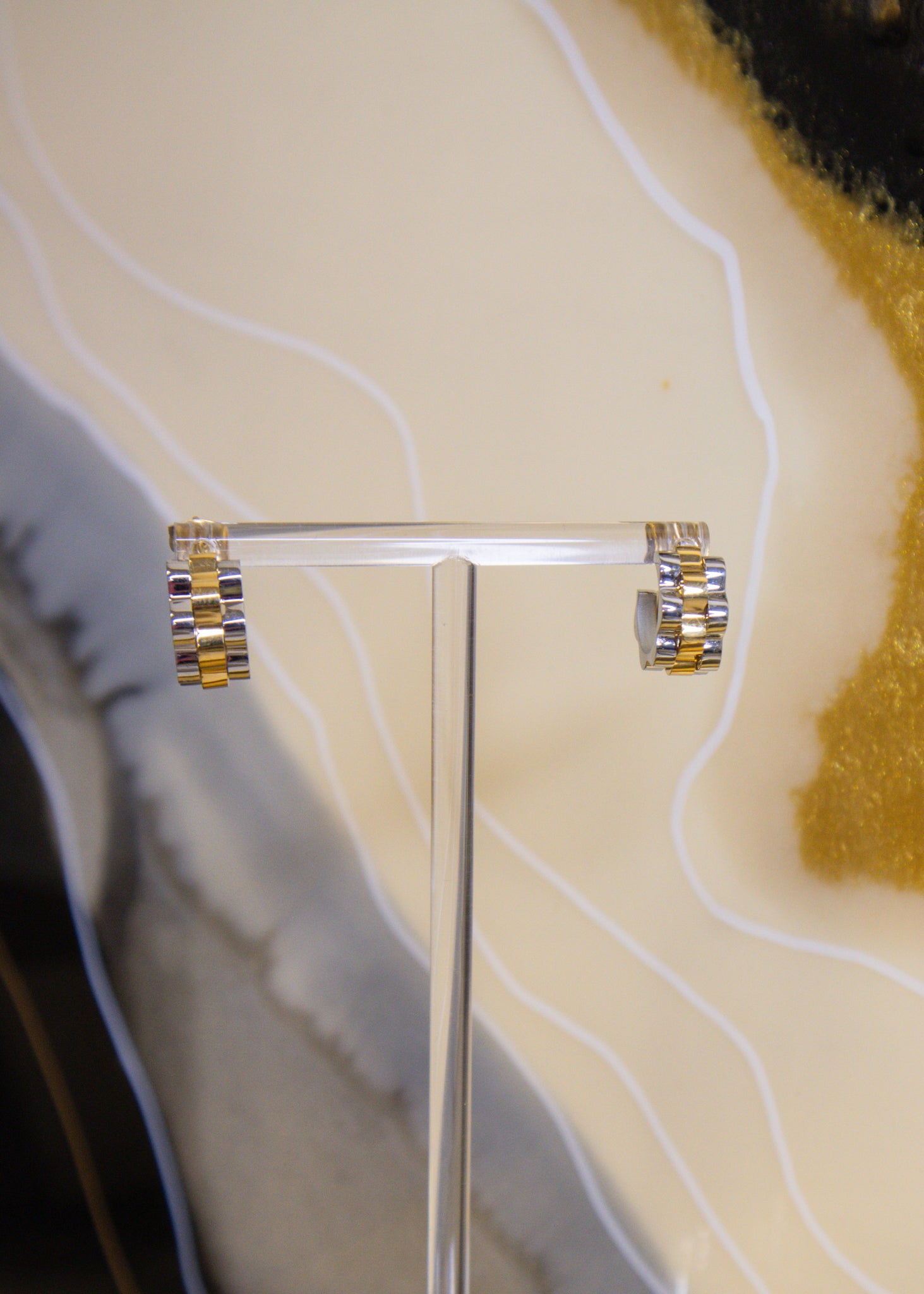 The Small Two Toned Rolly Hoops