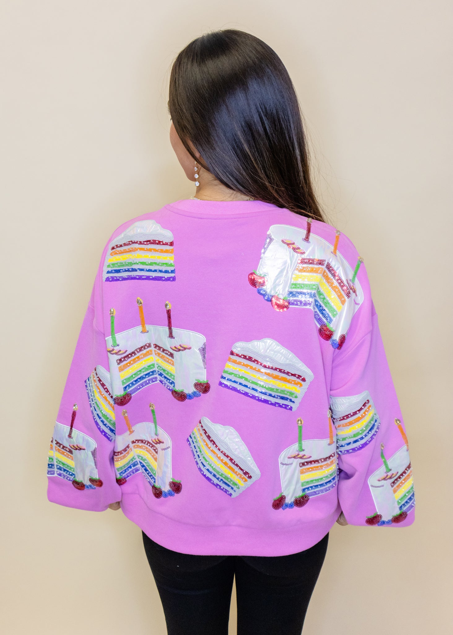 Hot Pink Birthday Cake Sweatshirt