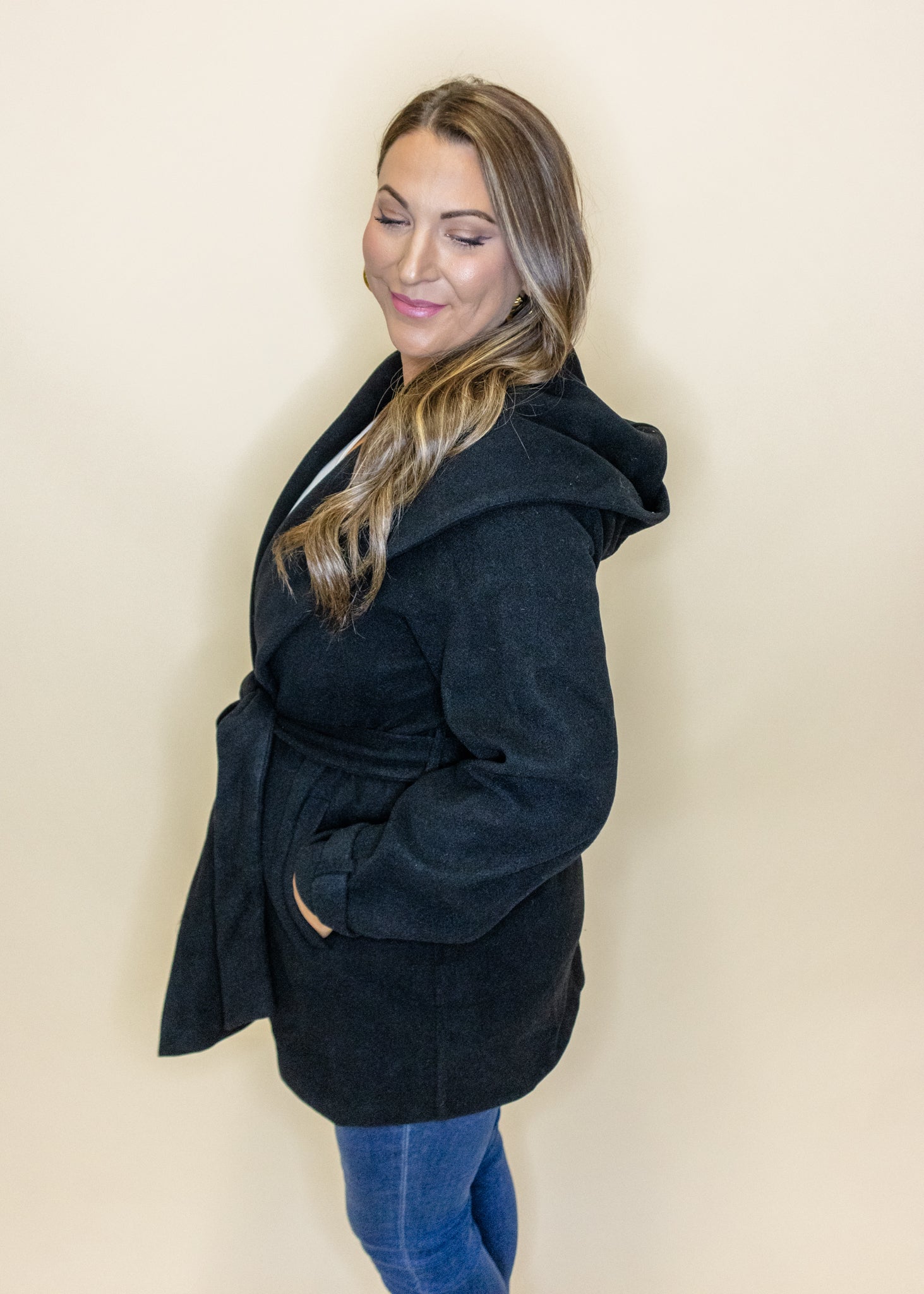 Black Belted Coat