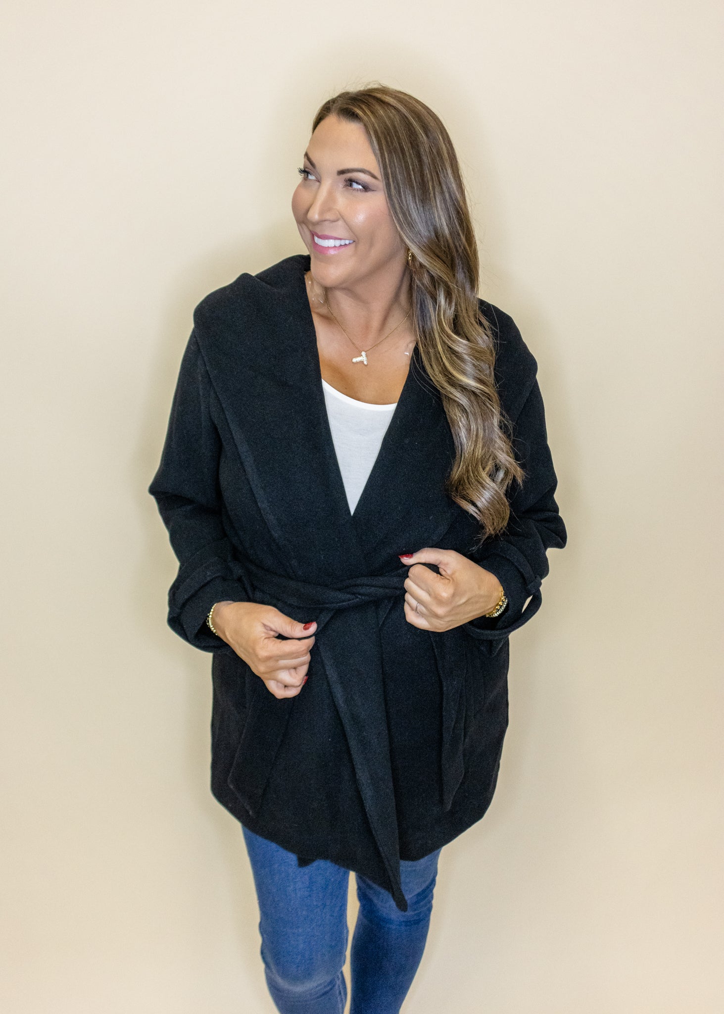 Black Belted Coat