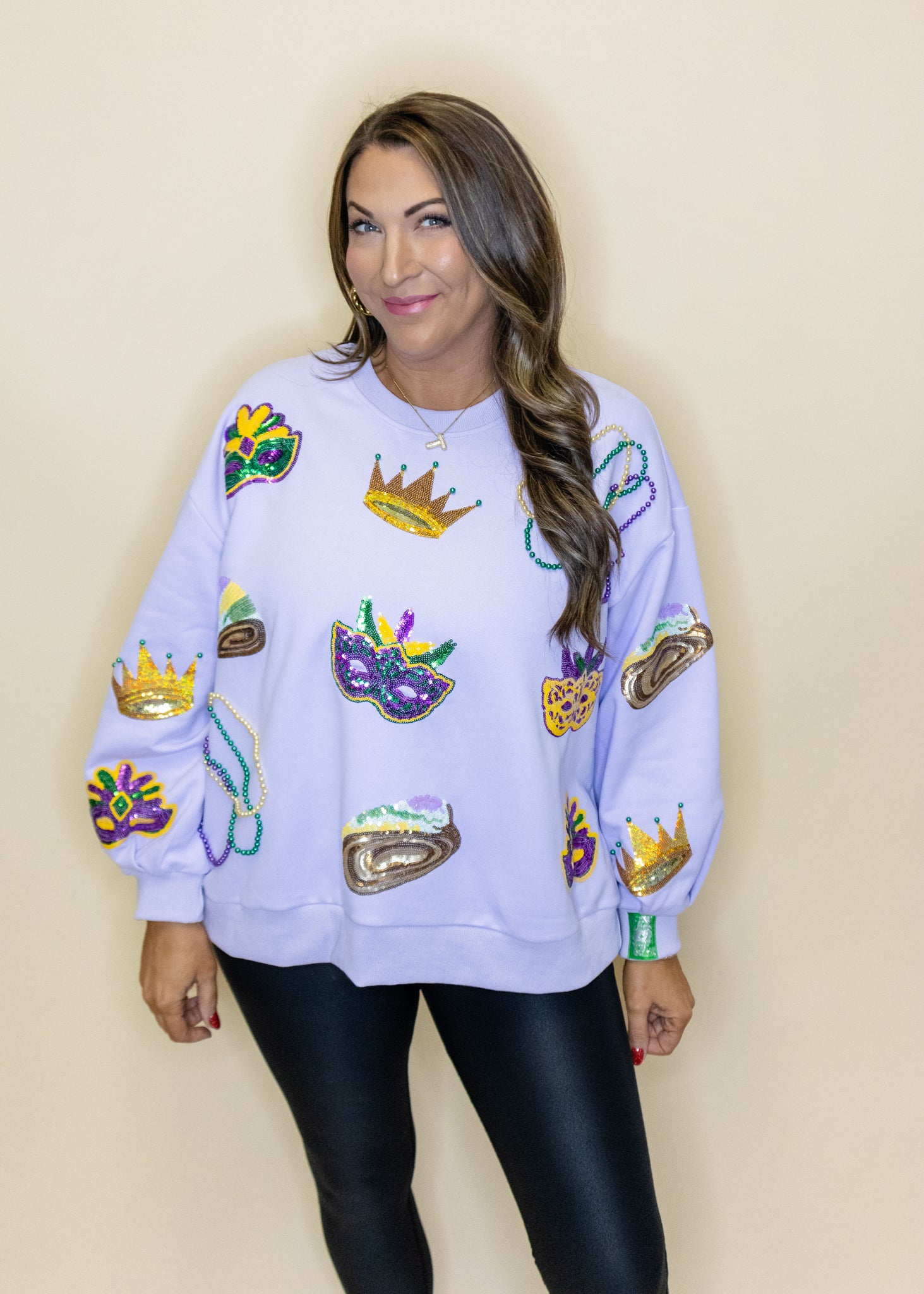 Lavender Mardi Gras Icon Sweatshirt