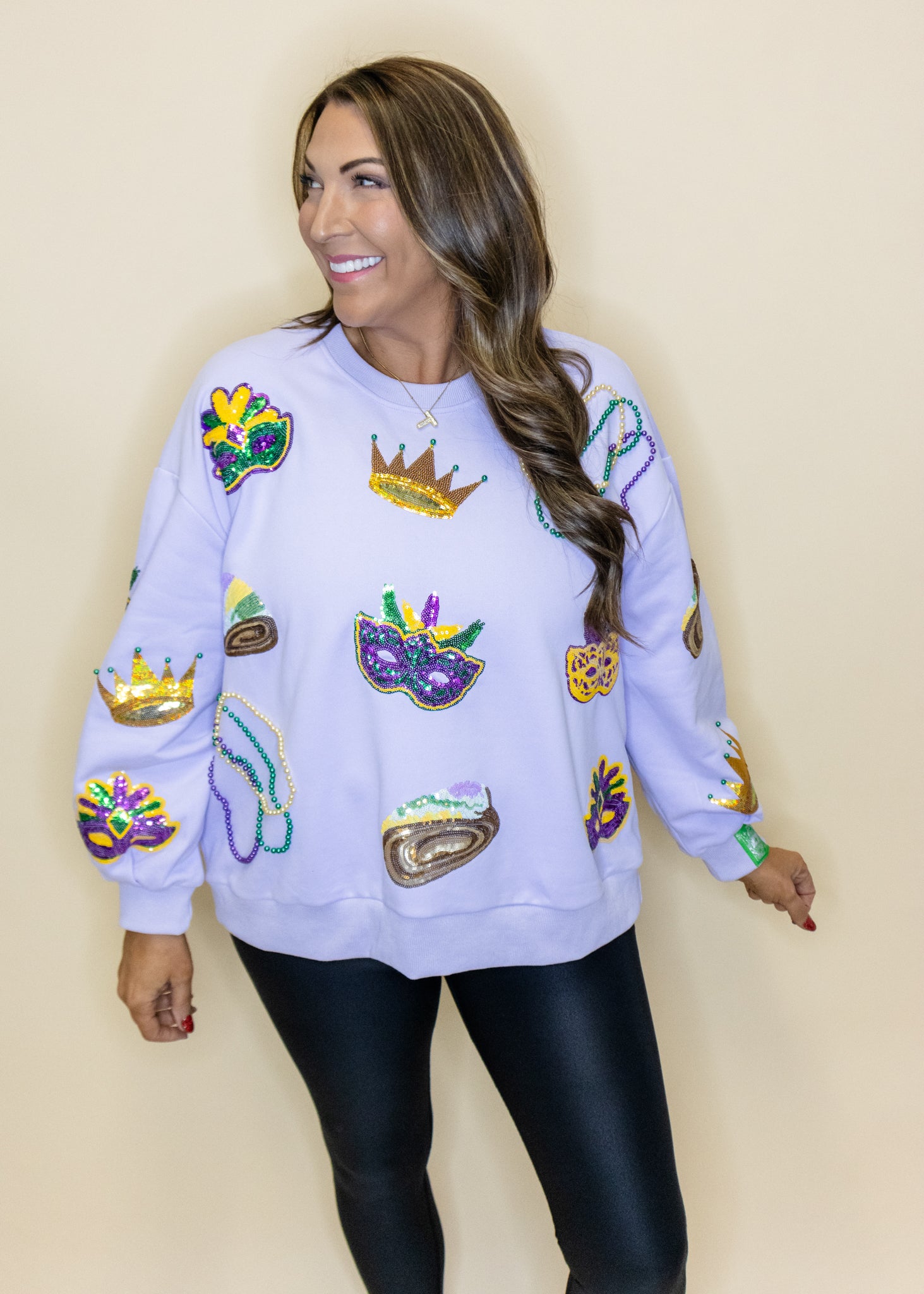 Lavender Mardi Gras Icon Sweatshirt