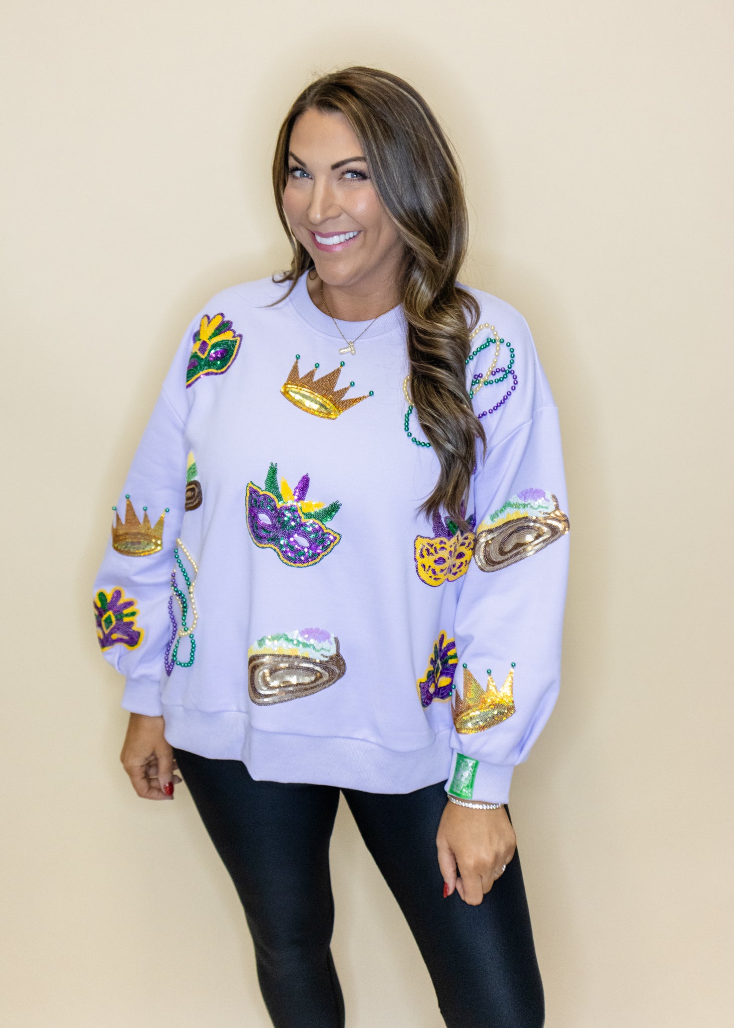 Lavender Mardi Gras Icon Sweatshirt