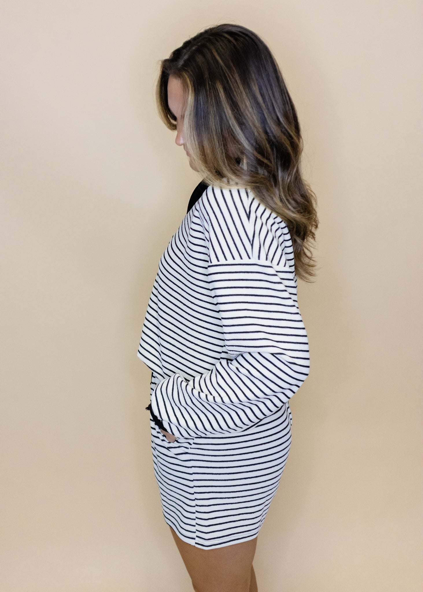 Black & Ivory Stripe Set