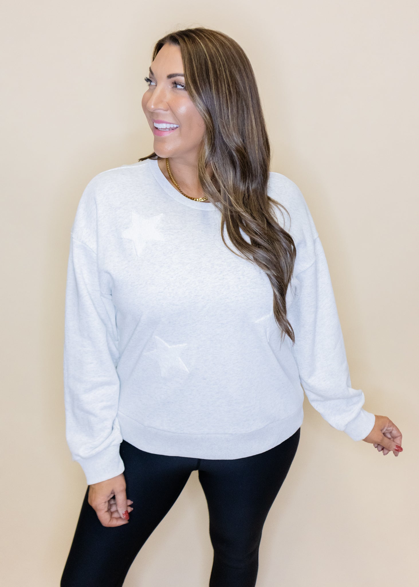 Grey Star Patch Sweatshirt