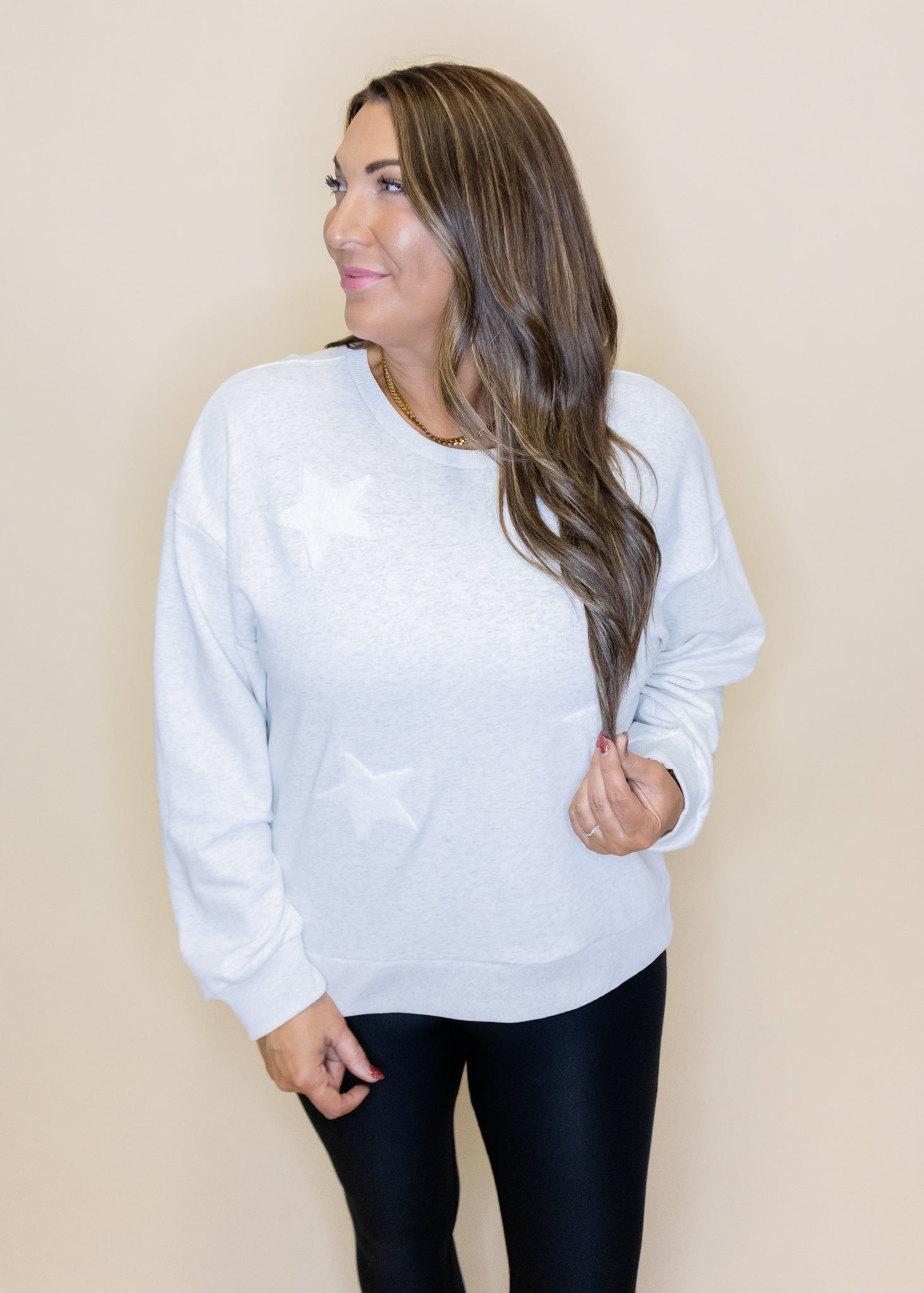 Grey Star Patch Sweatshirt