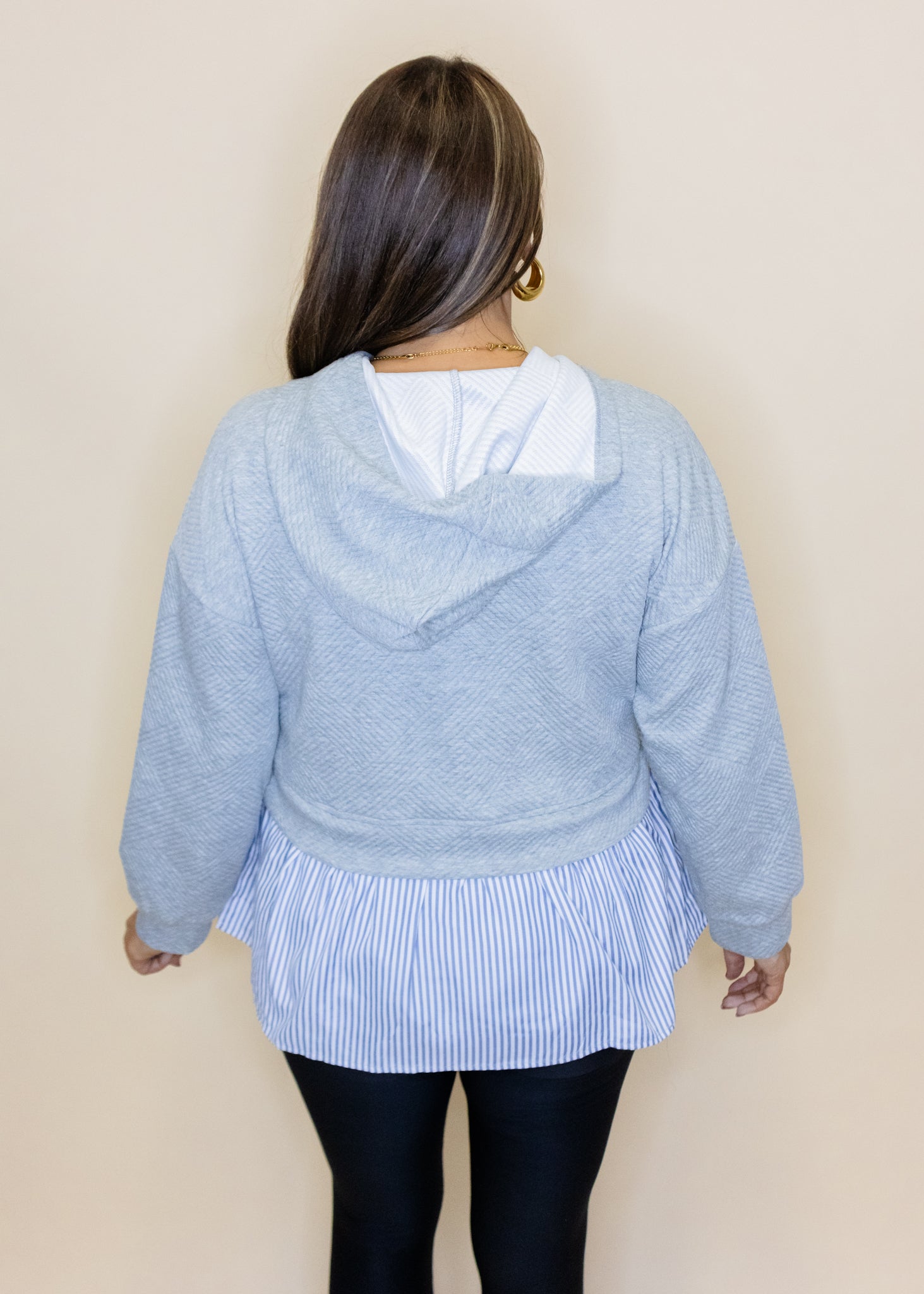 Grey Double Stripe Sweatshirt