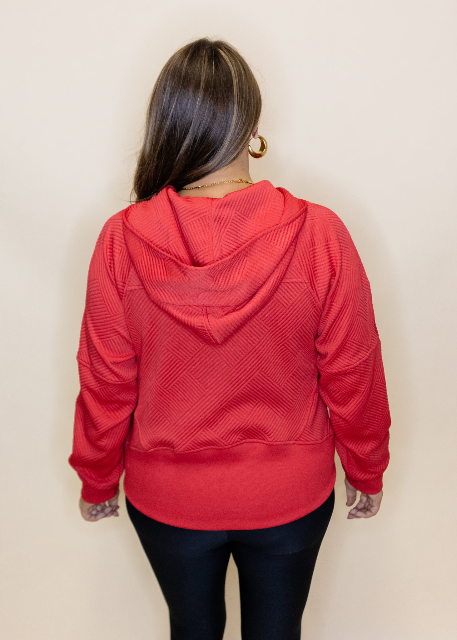 Red Zip Pocket Sweatshirt