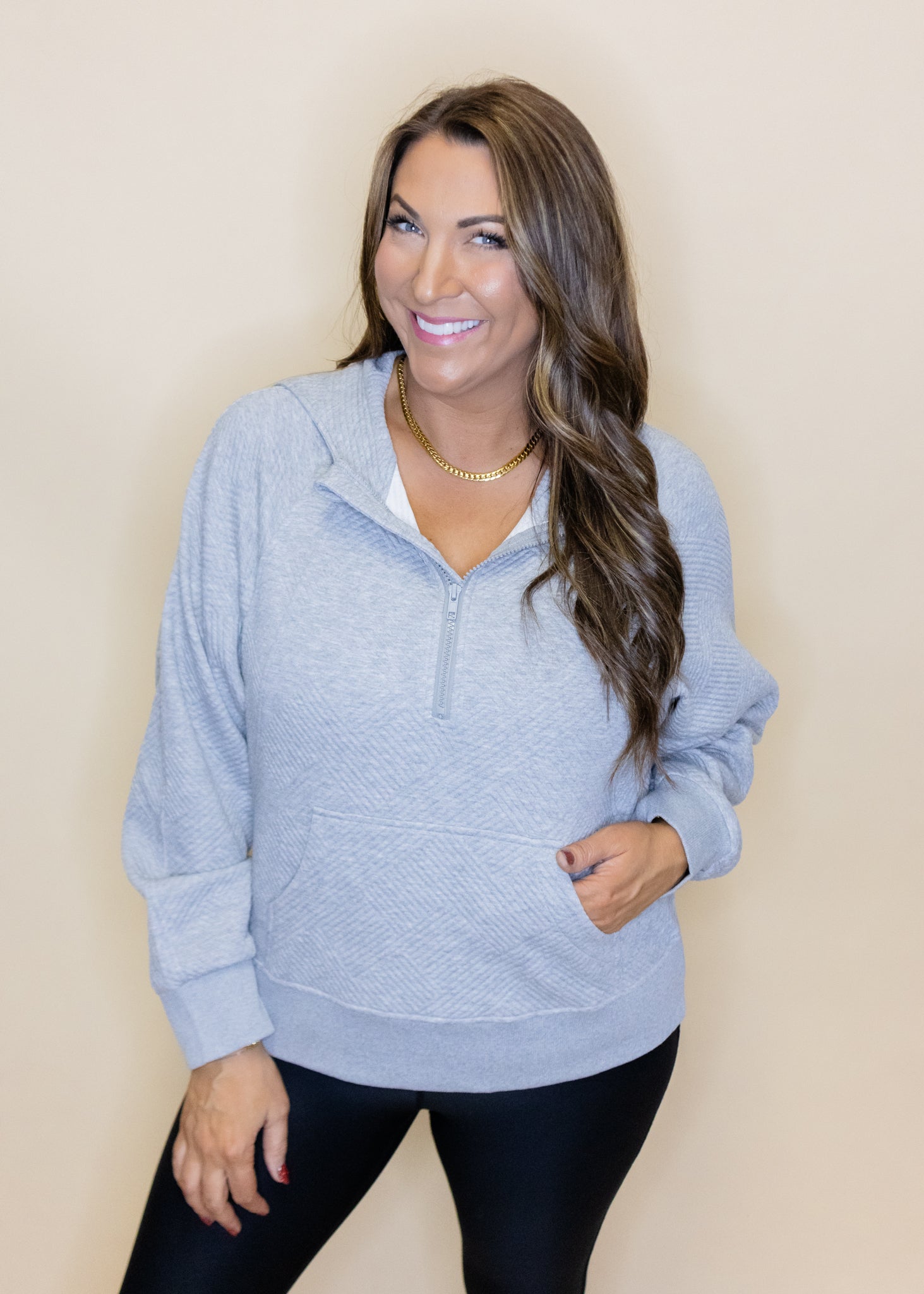 Grey Zip Pocket Sweatshirt