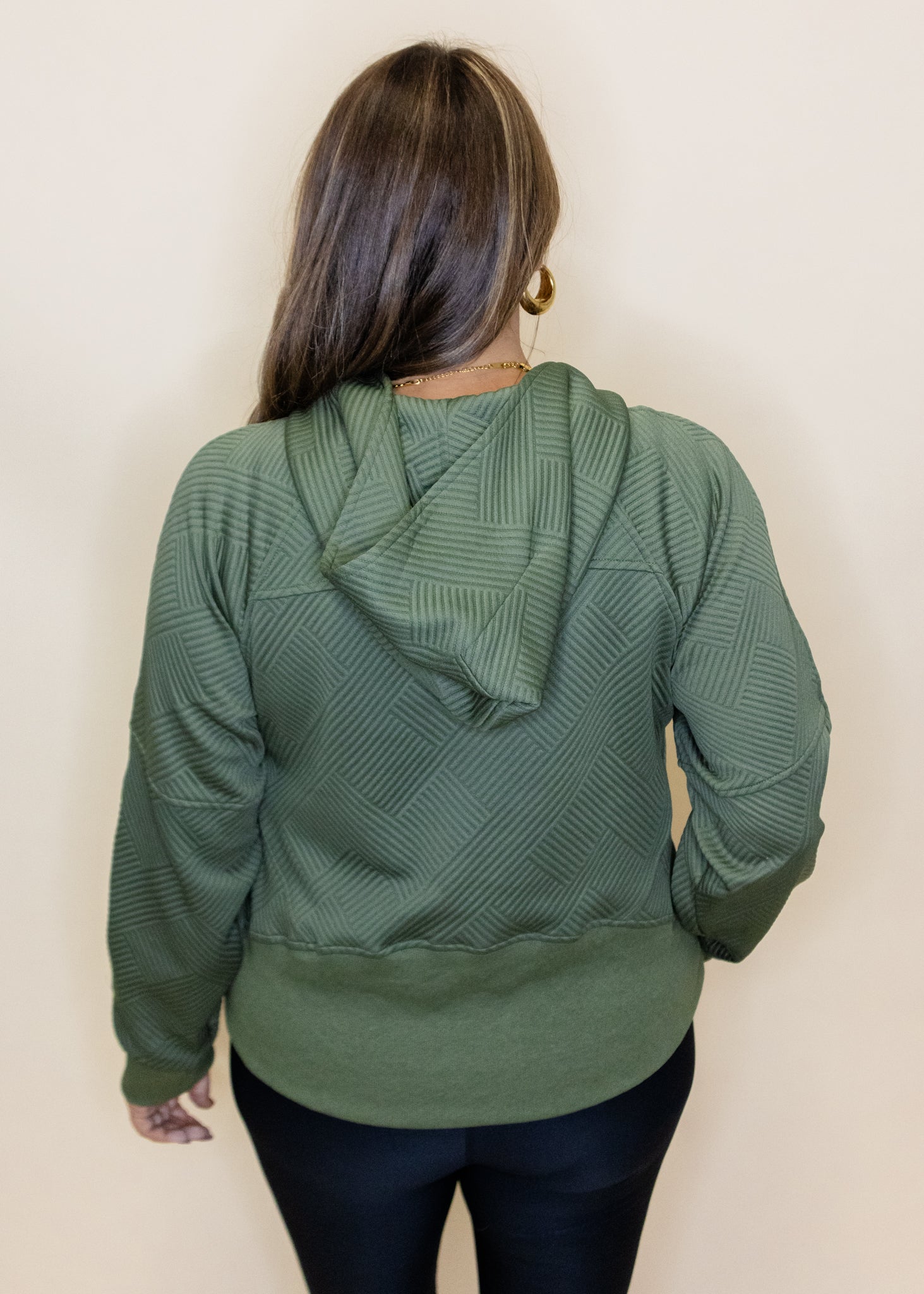 Olive Zip Pocket Sweatshirt