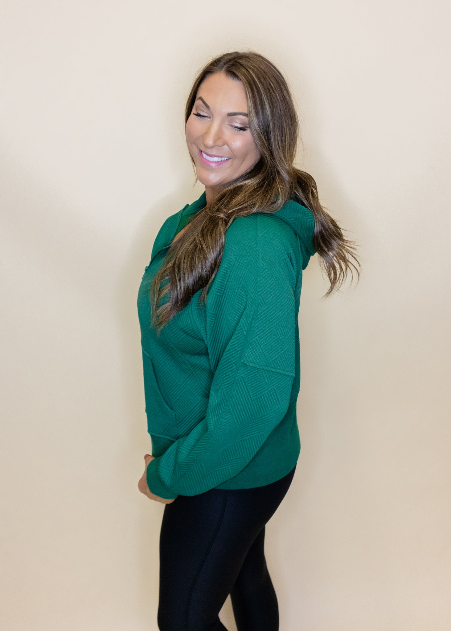 Green Zip Pocket Sweatshirt